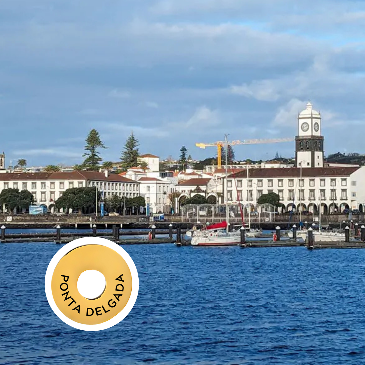 Ponta Delgada engraved city travel ring