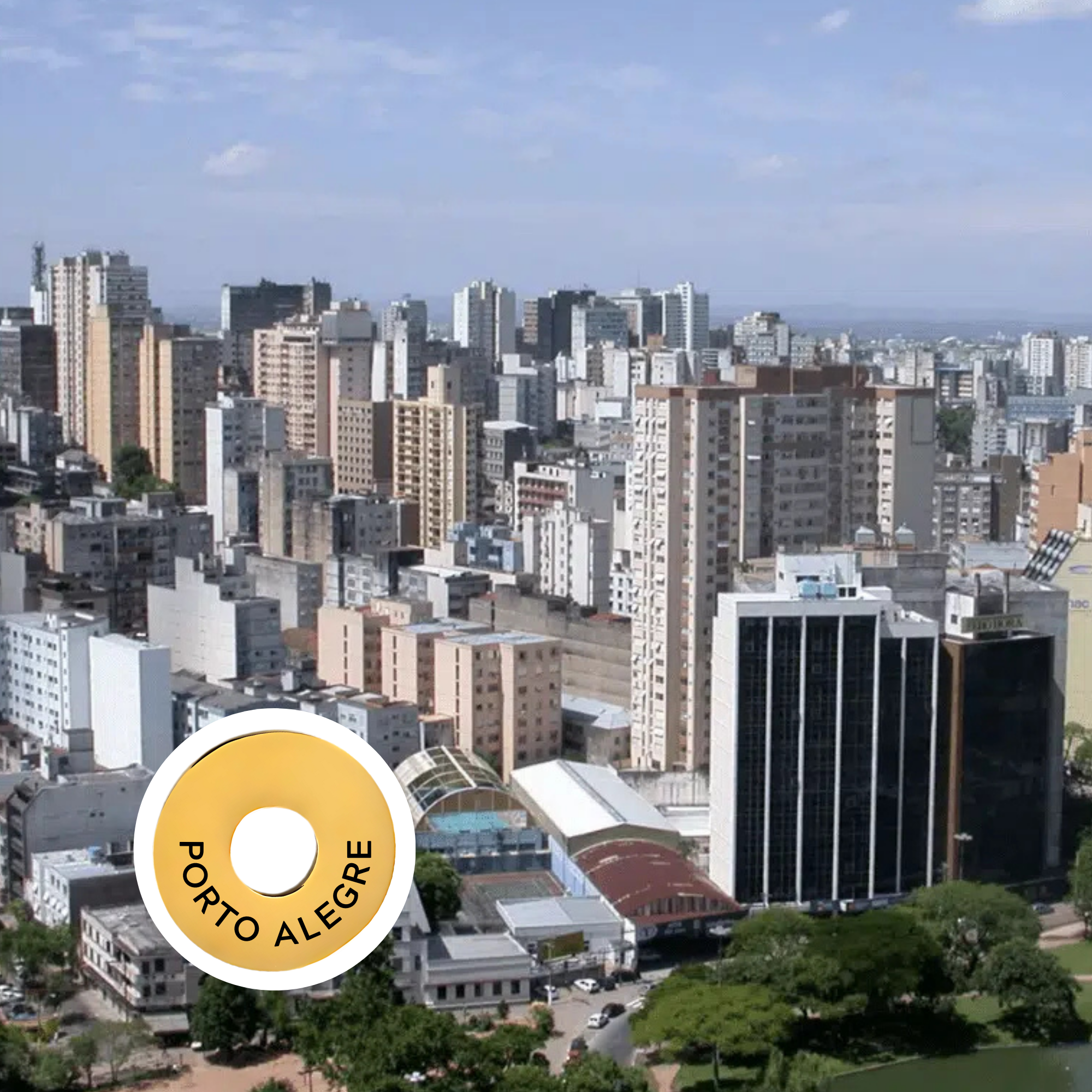 Porto Alegre engraved city travel ring