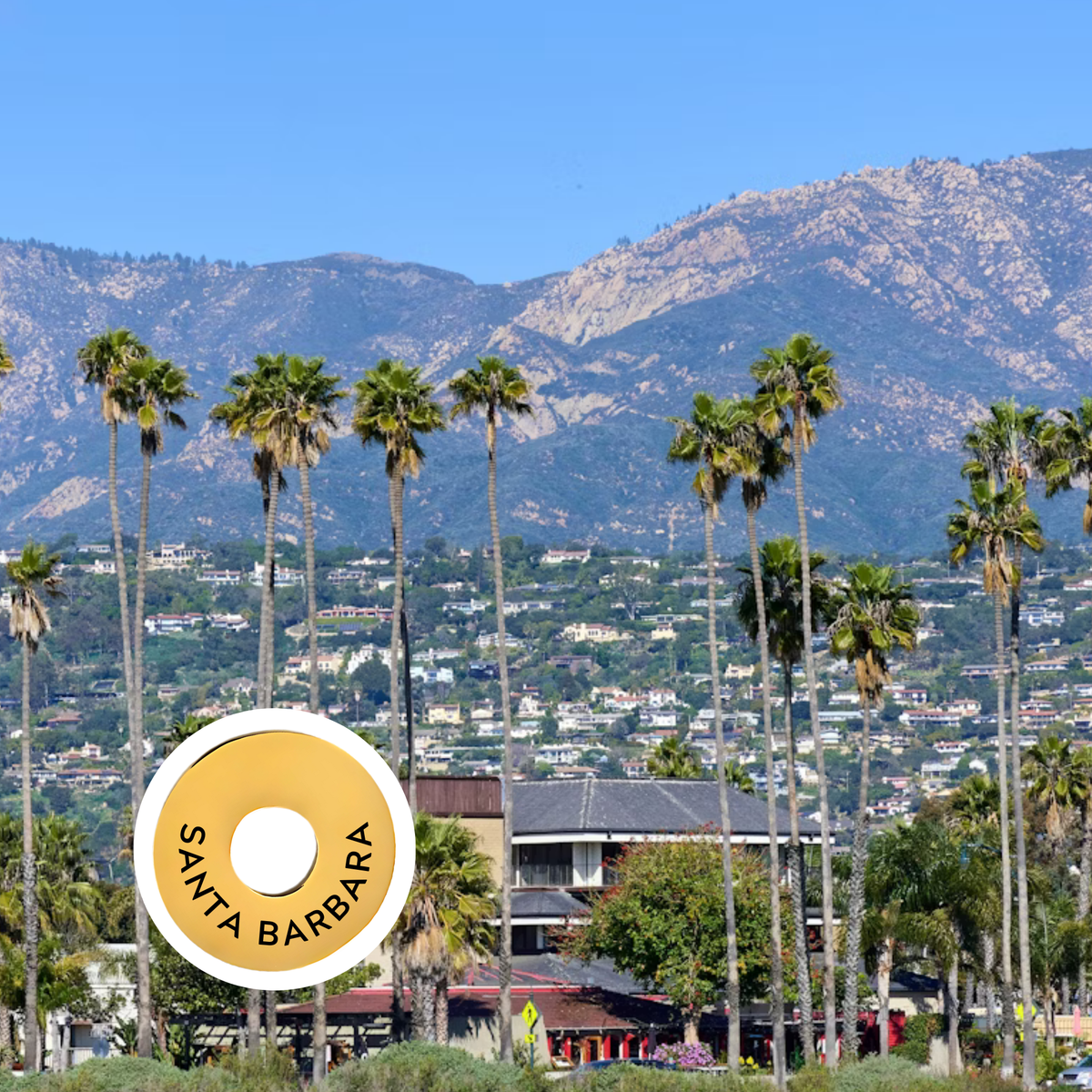 Santa Barbara engraved city travel ring