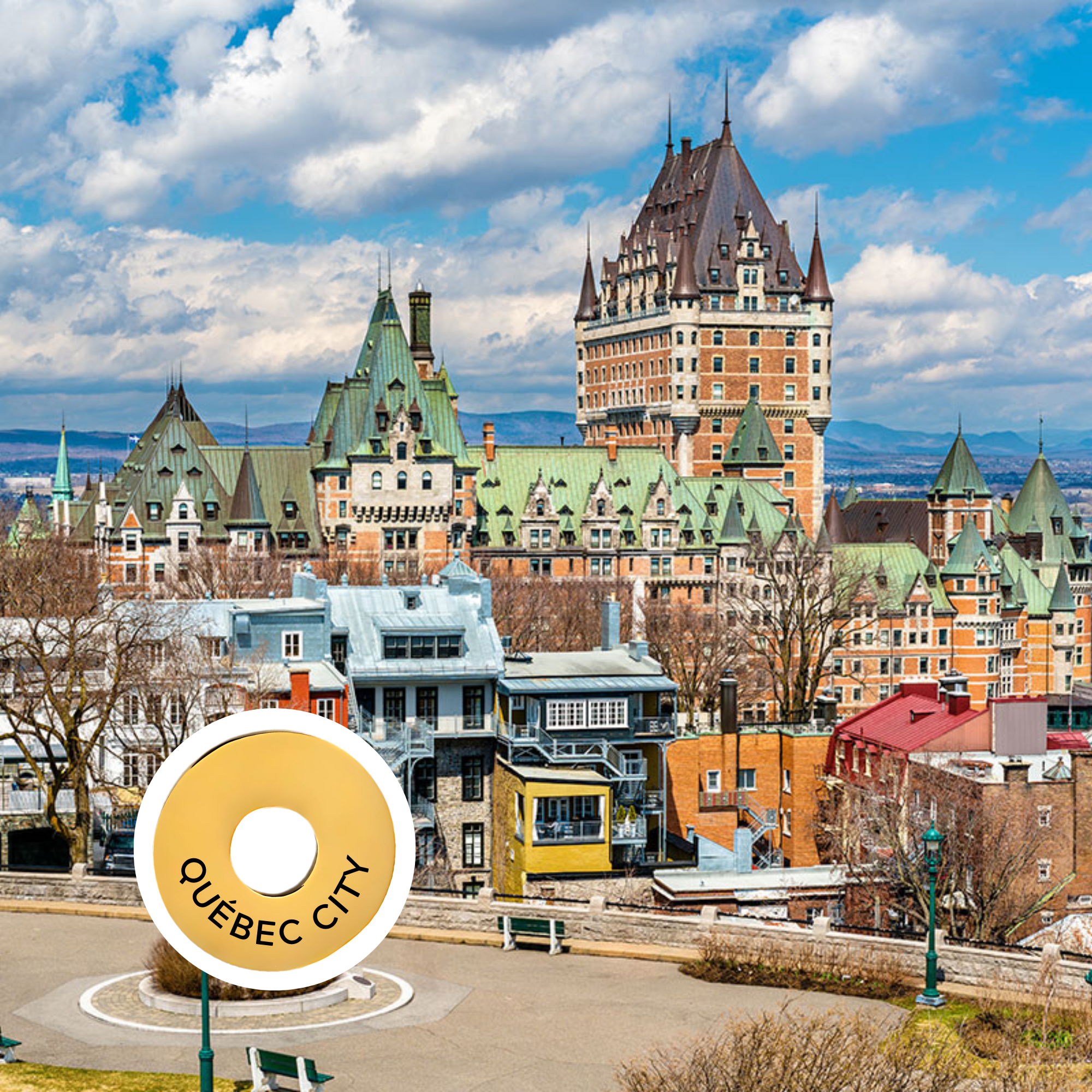Québec City engraved city travel ring