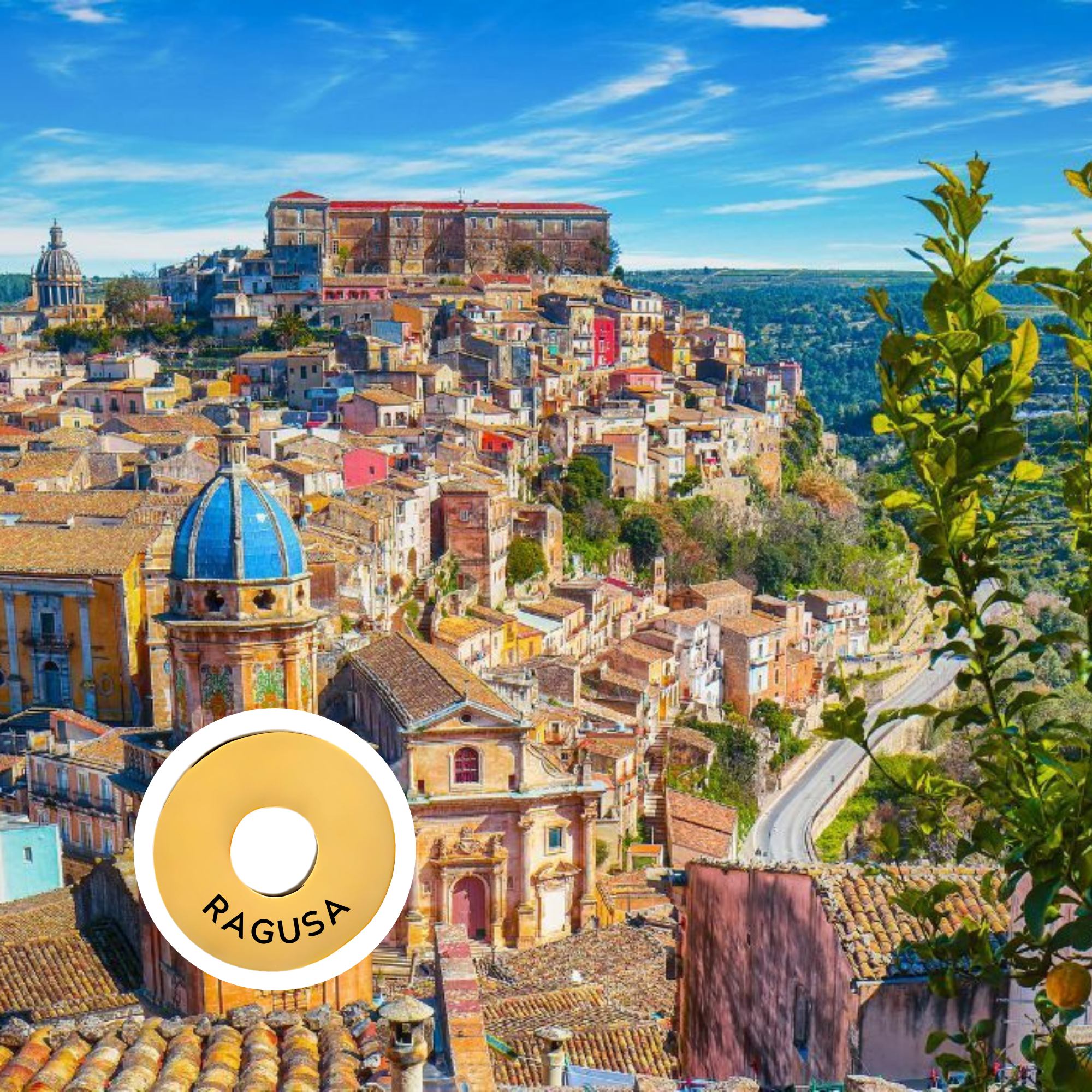 Ragusa engraved city travel ring