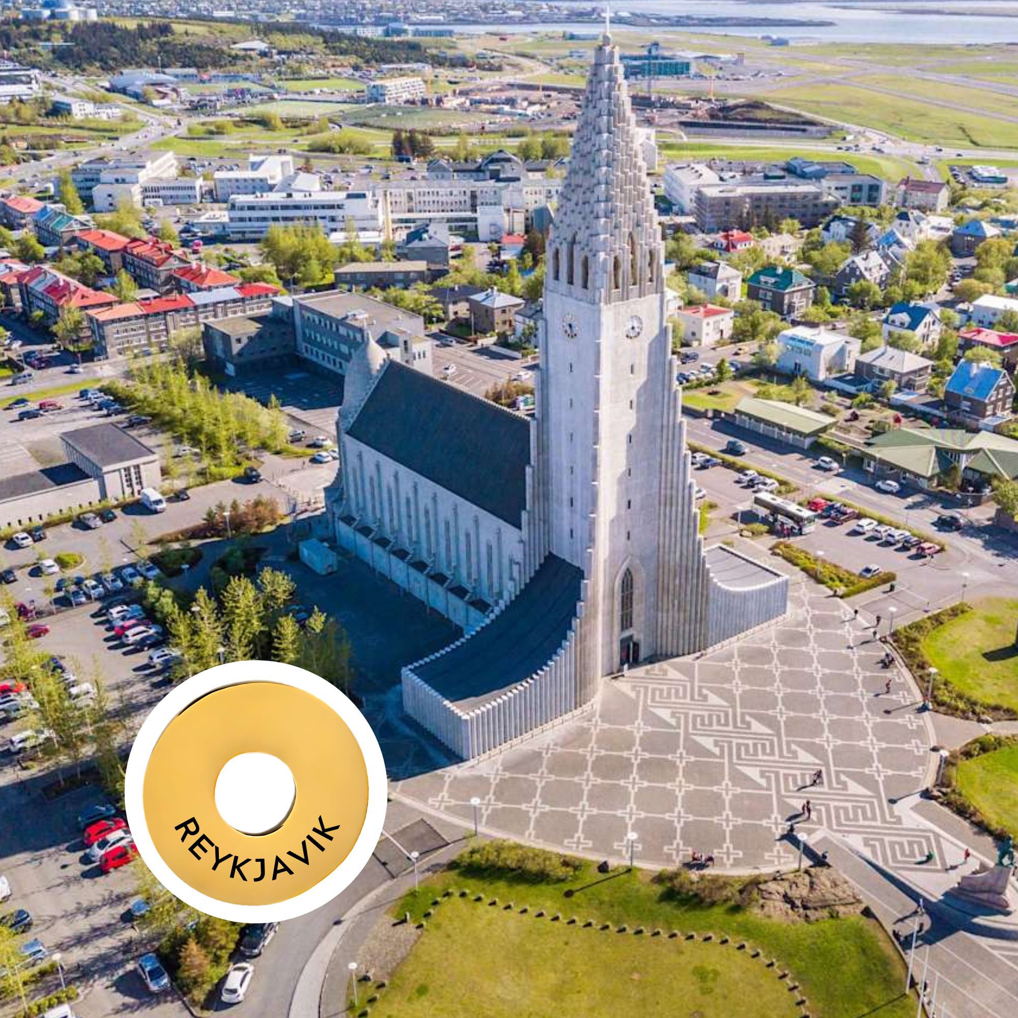 Reykjavik engraved city travel ring