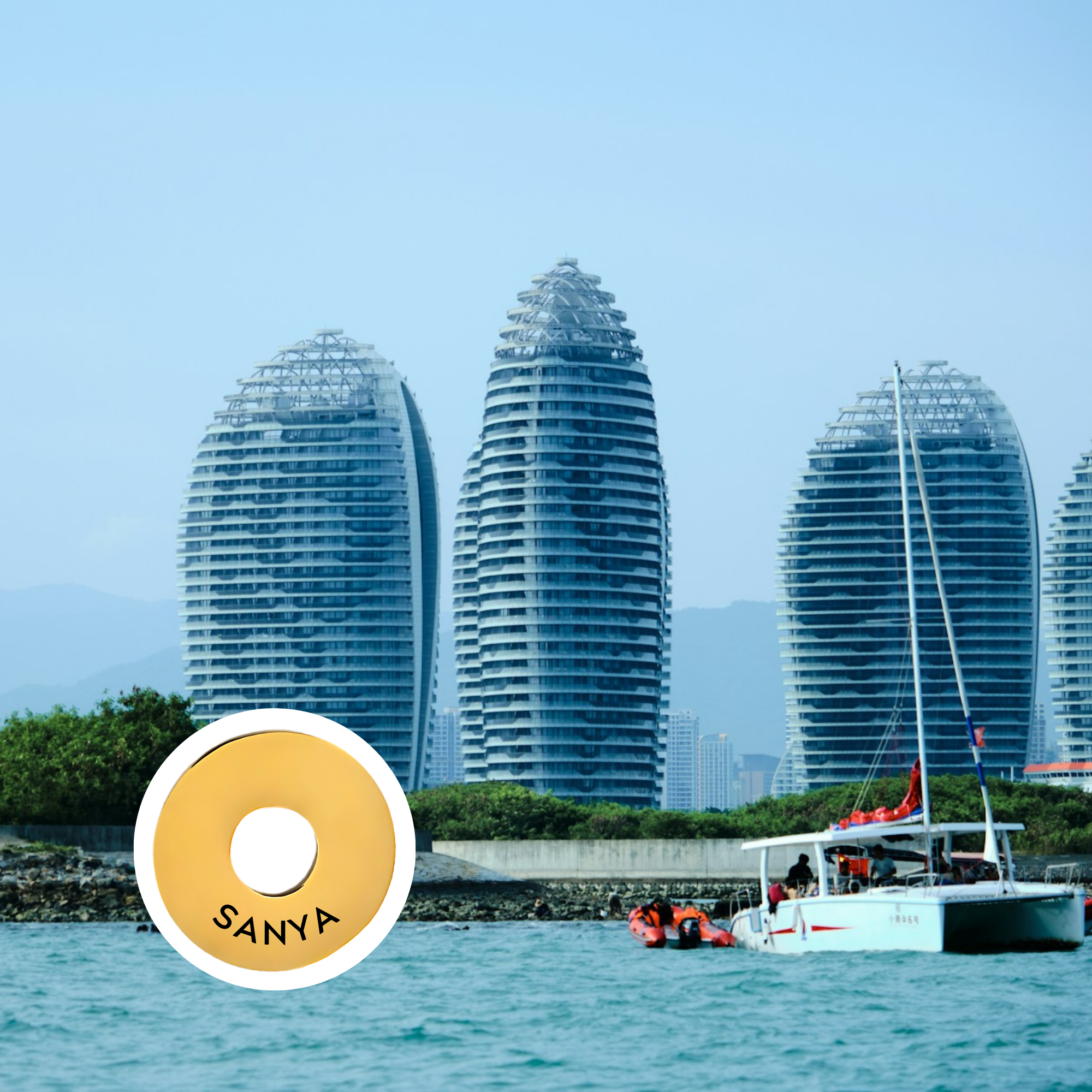 Sanya engraved city travel ring