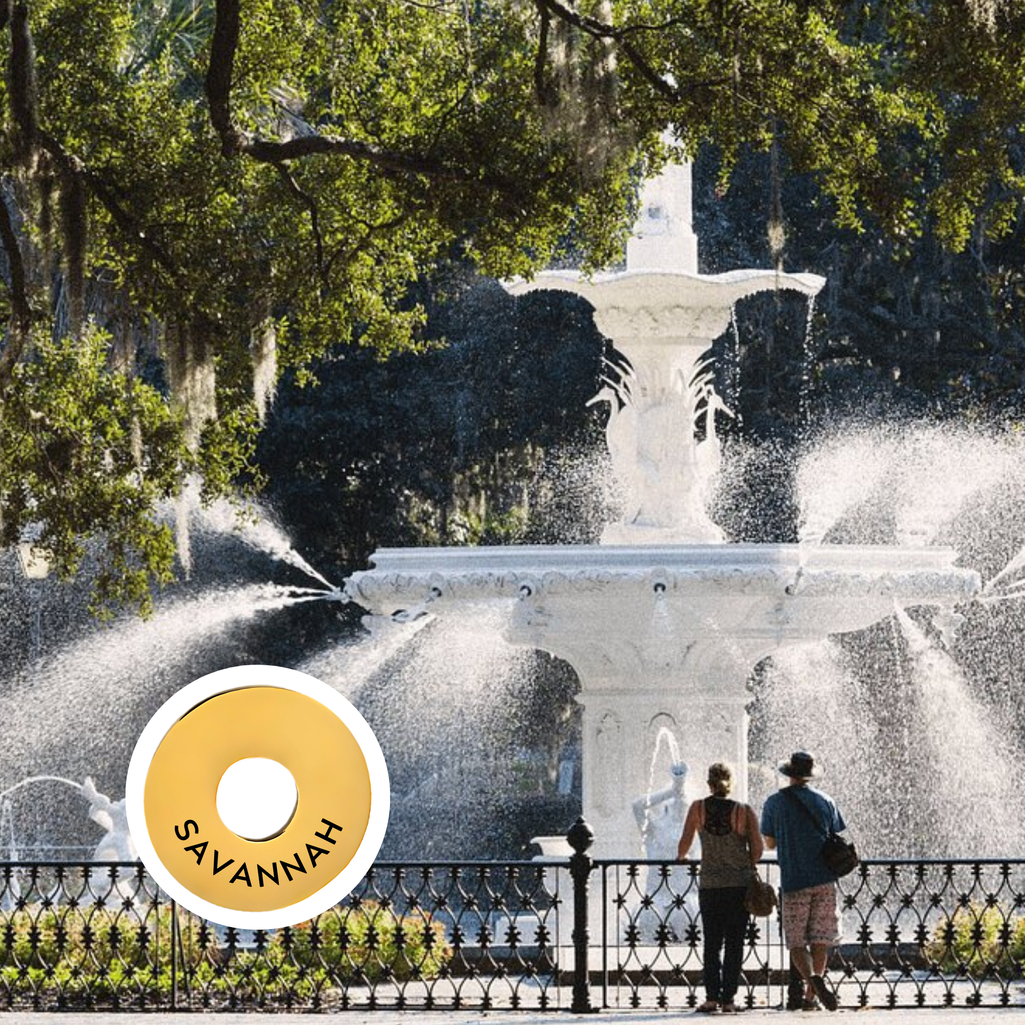 Savannah engraved city travel ring