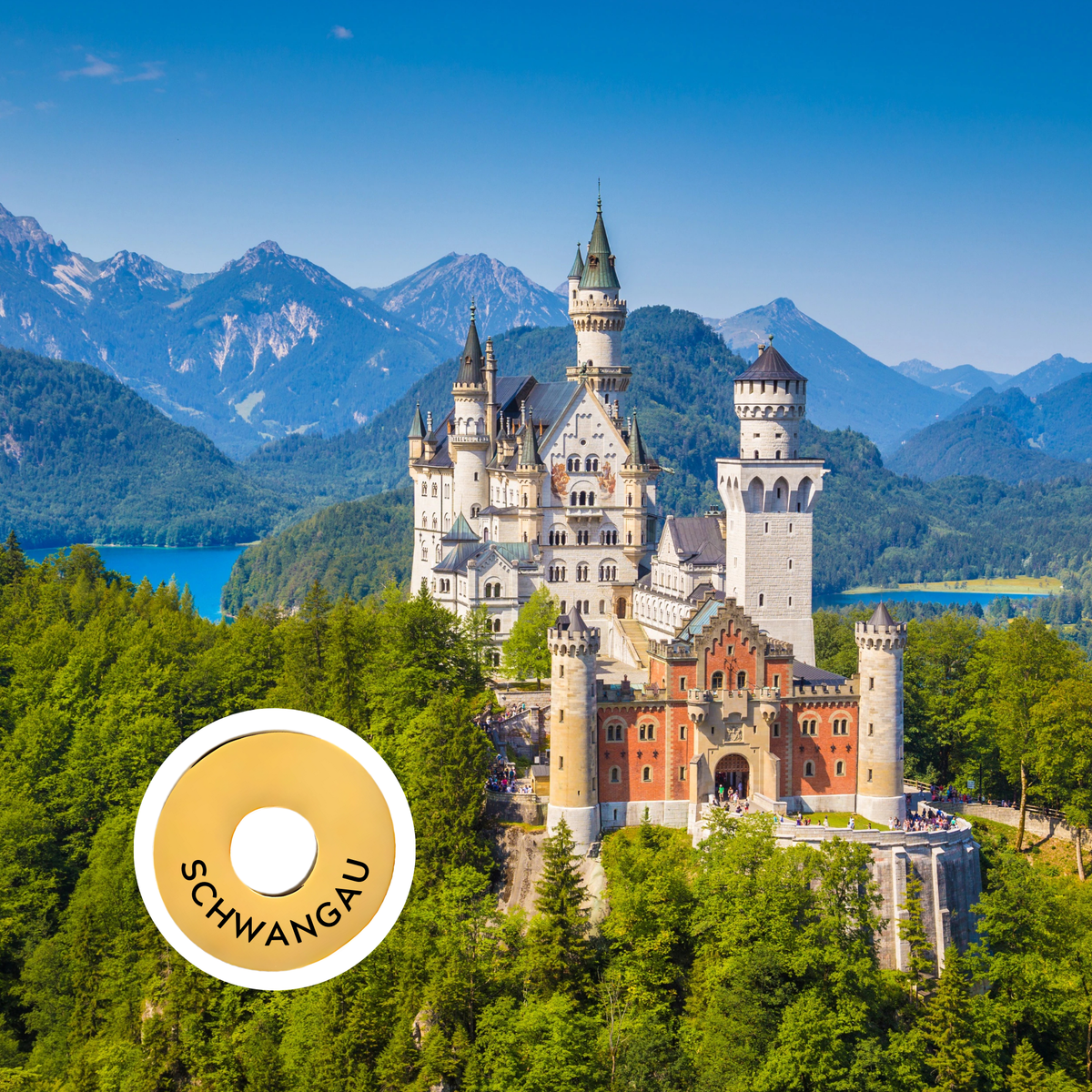 Schwangau engraved city travel ring