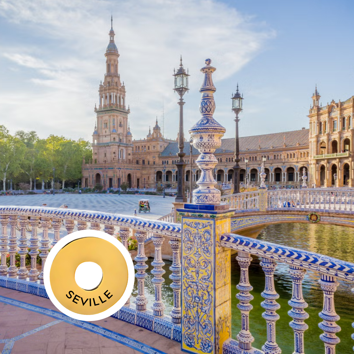 Seville engraved city travel ring
