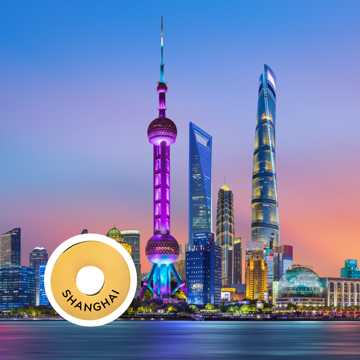 Shanghai engraved city travel ring