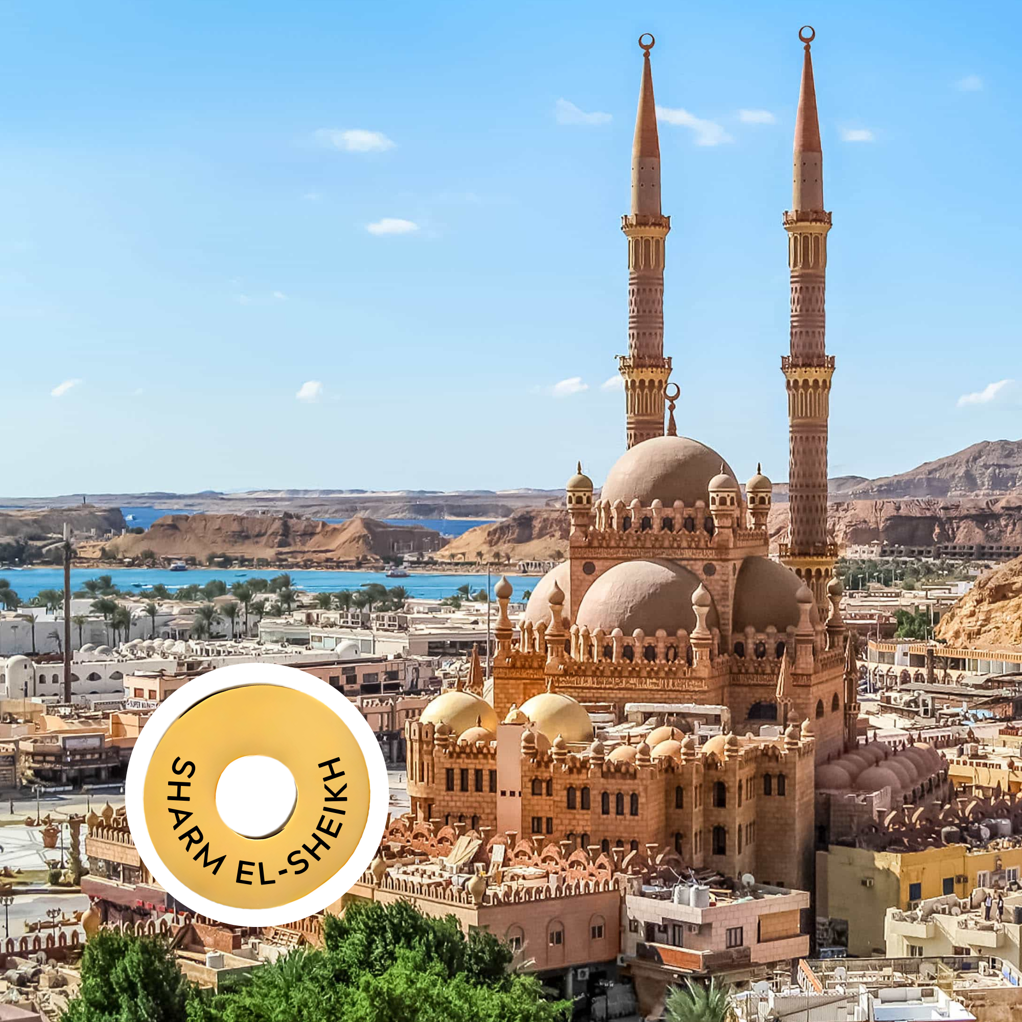 Sharm El‑Sheikh engraved city travel ring
