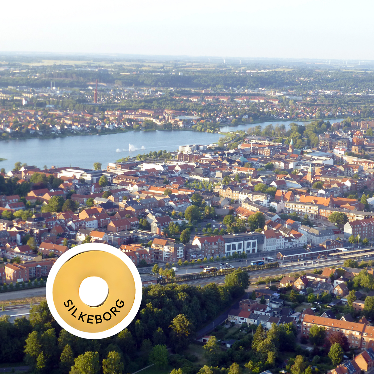 Silkeborg engraved city travel ring