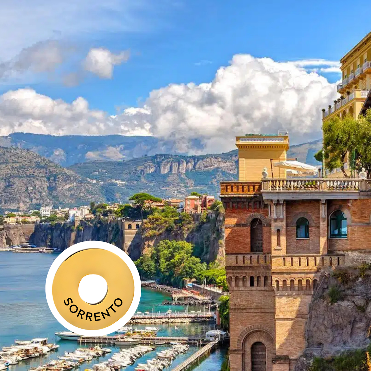 Sorrento engraved city travel ring