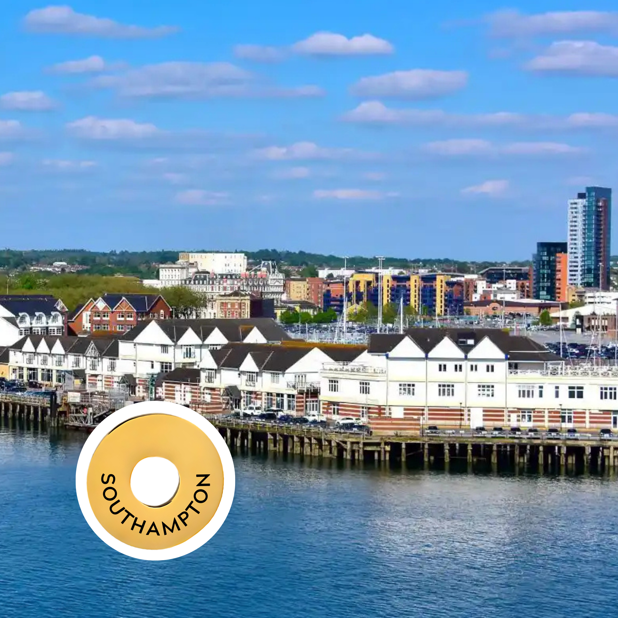 Southampton engraved city travel ring