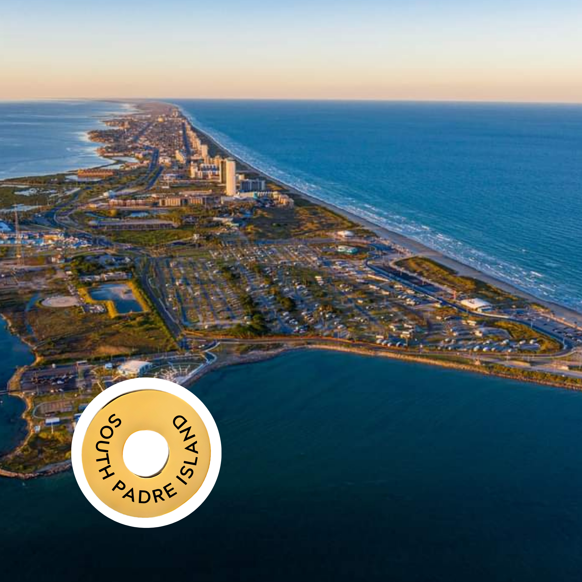 South Padre Island engraved city travel ring