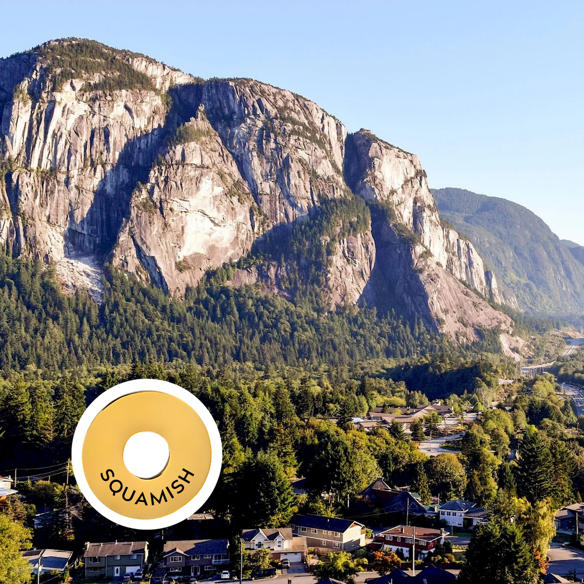 Squamish engraved city travel ring