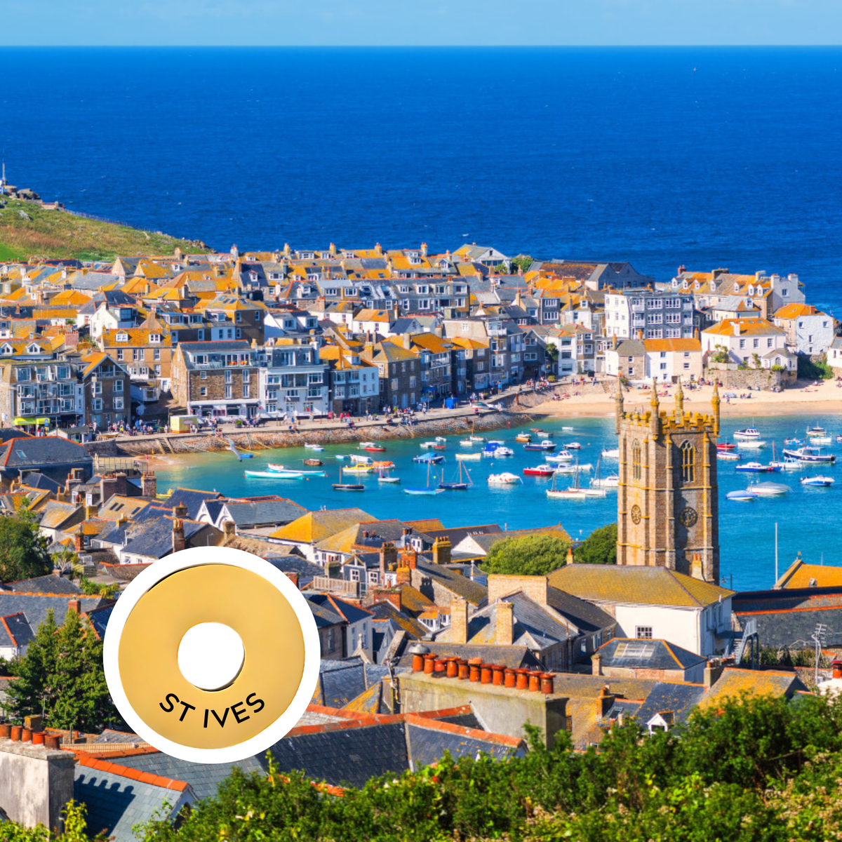 St Ives engraved city travel ring