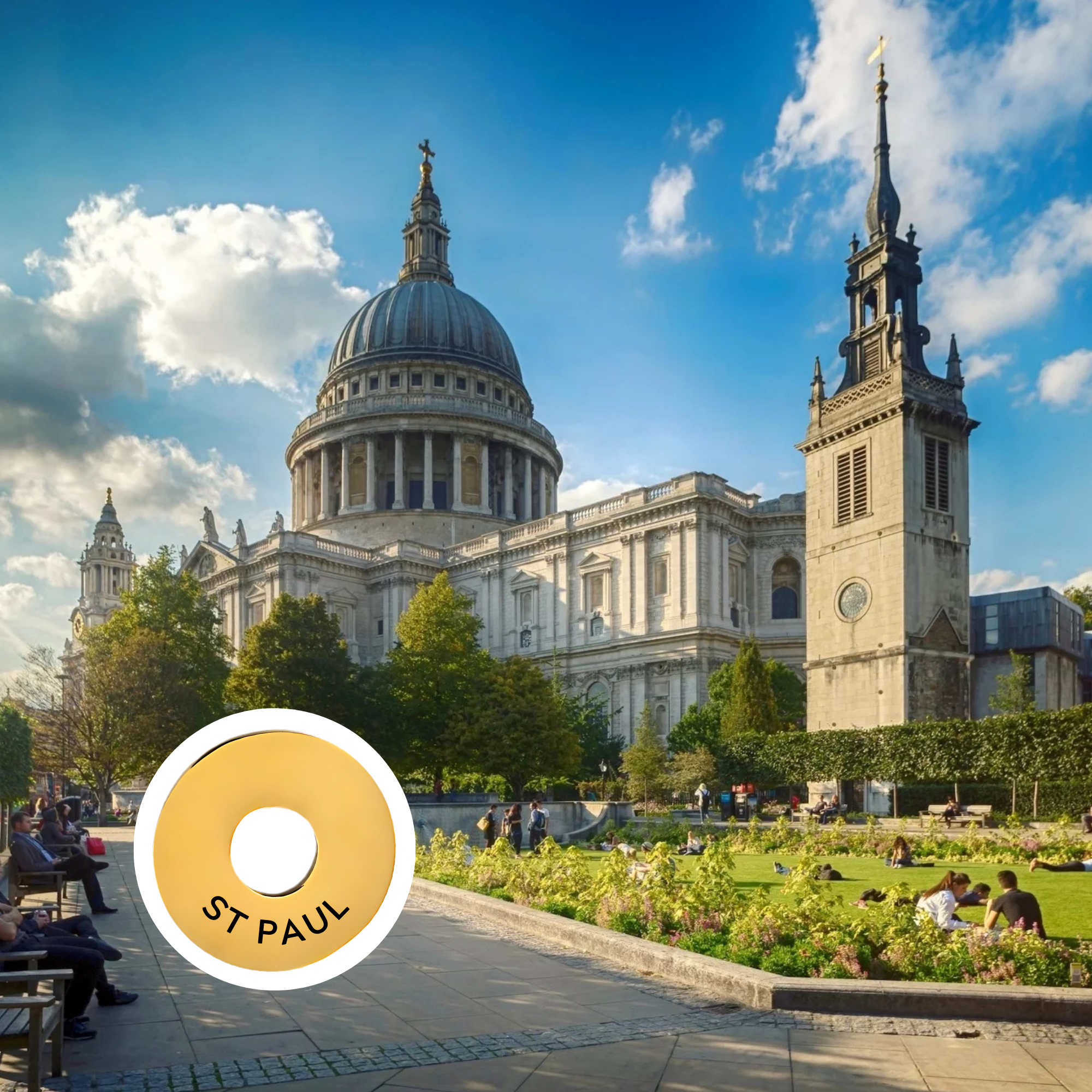 St Paul engraved city travel ring