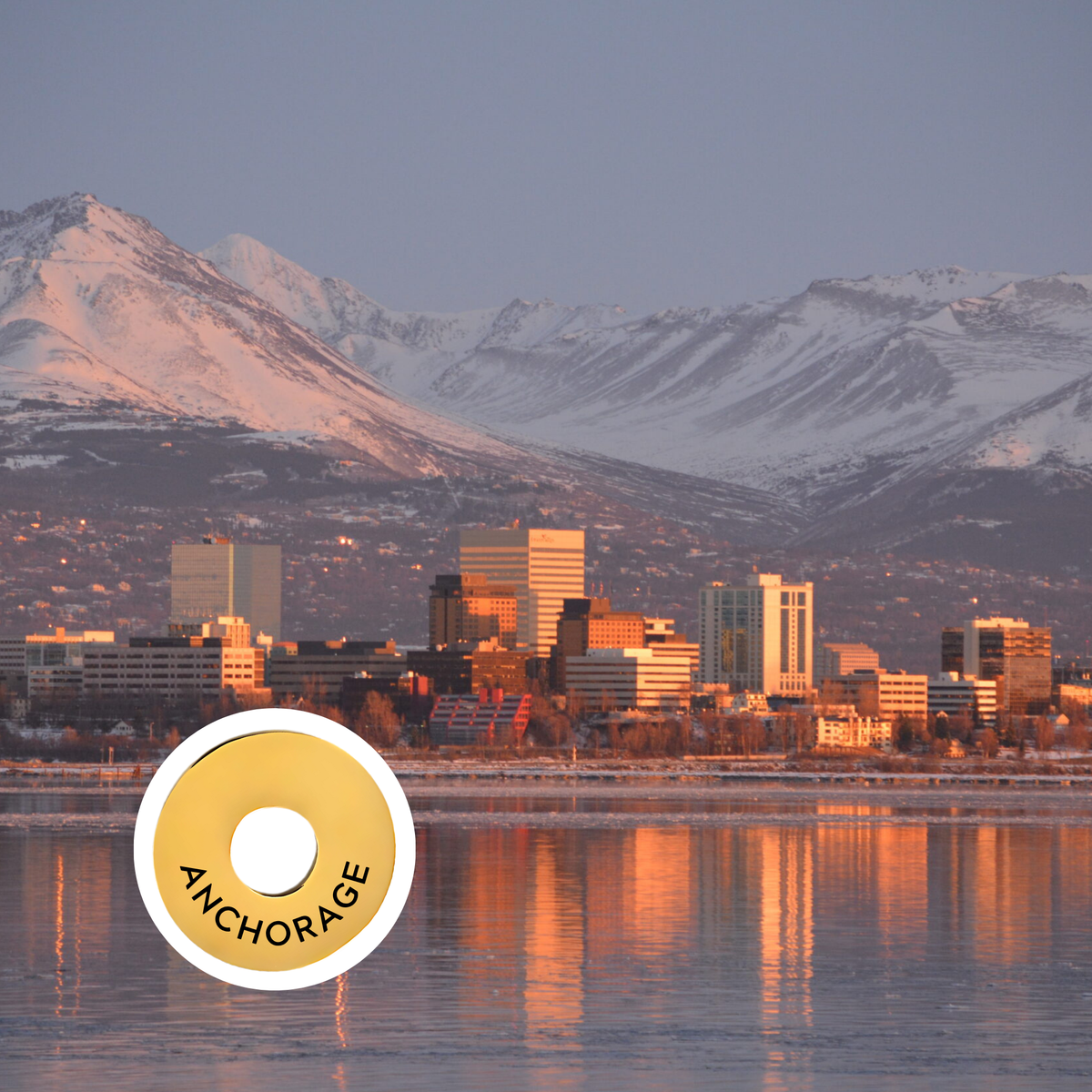 Anchorage engraved city travel ring