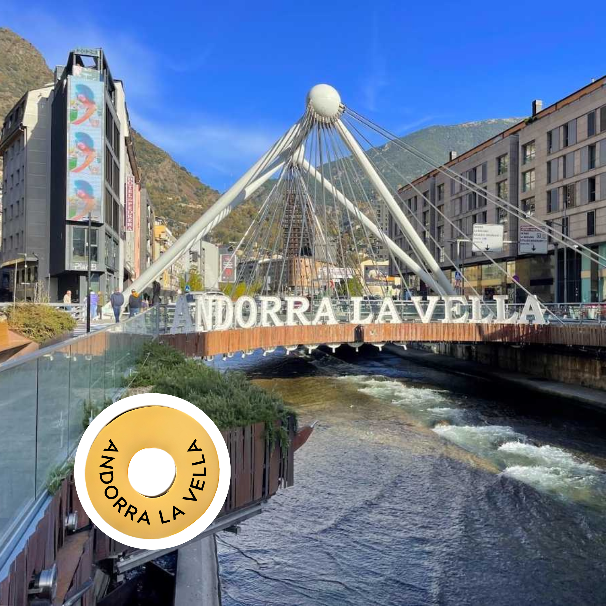 Andorra la Vella engraved city travel ring