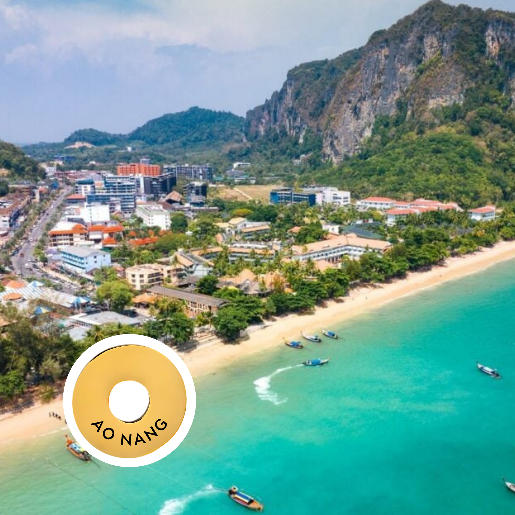 Ao Nang engraved city travel ring