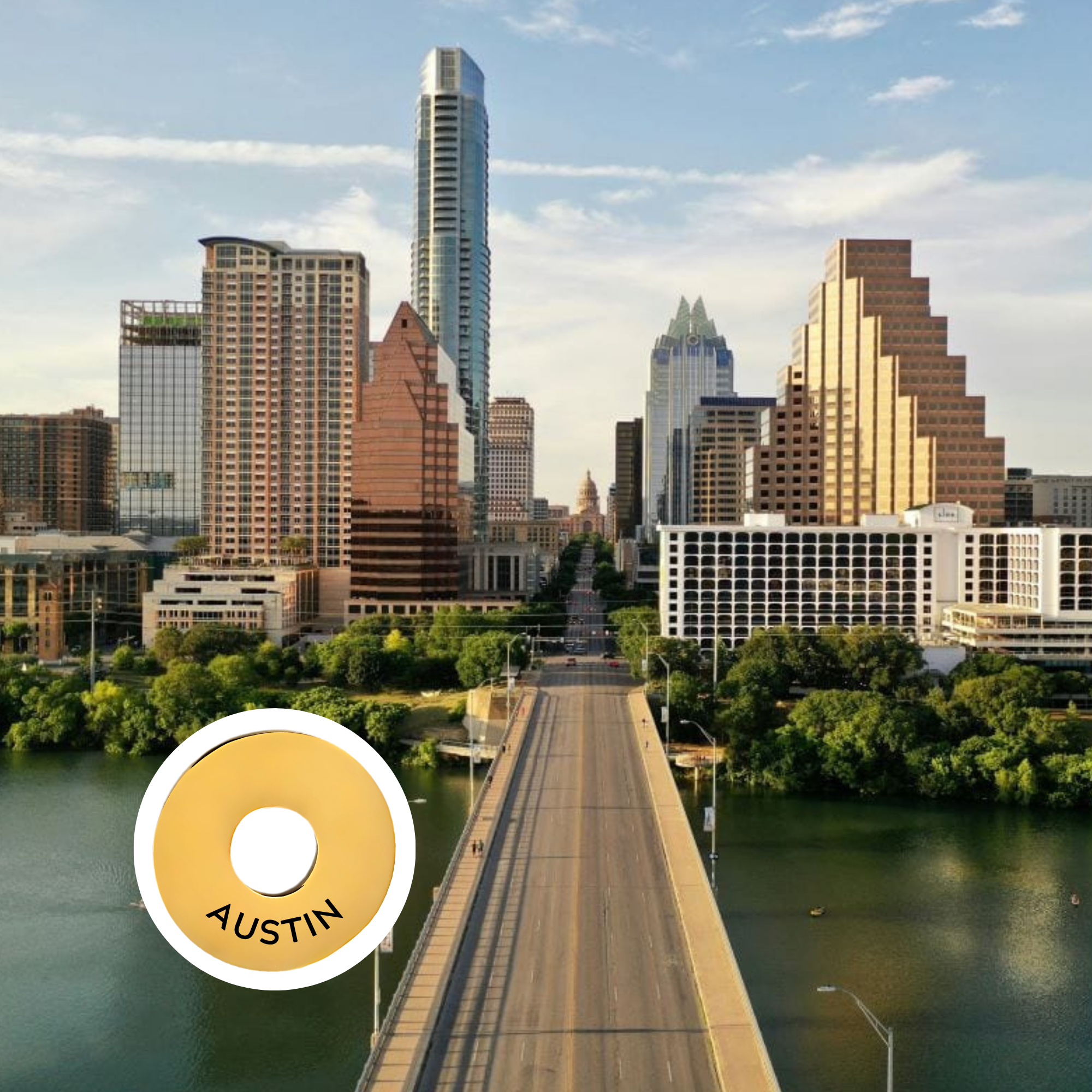 Austin engraved city travel ring