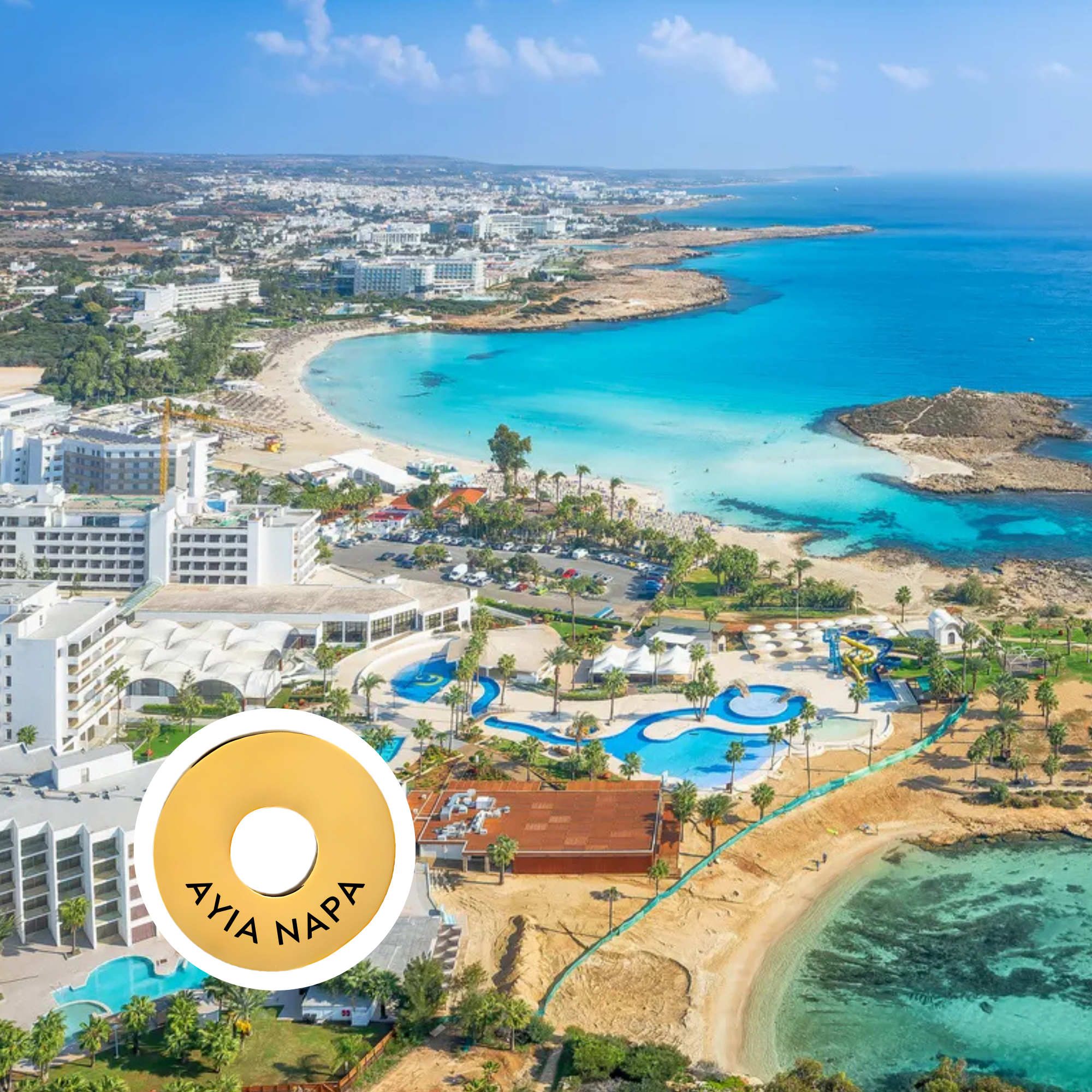 Ayia Napa engraved city travel ring