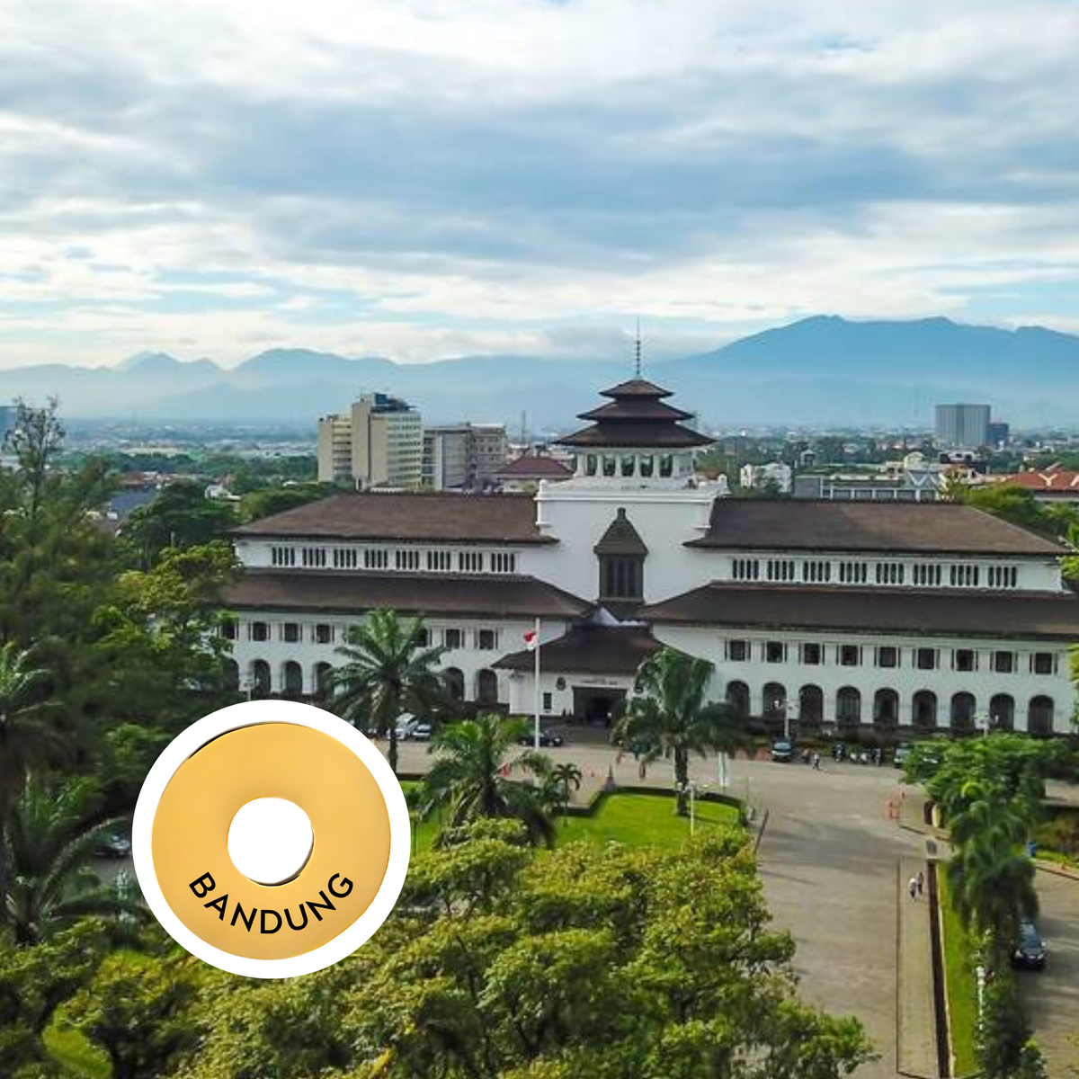 Bandung engraved city travel ring