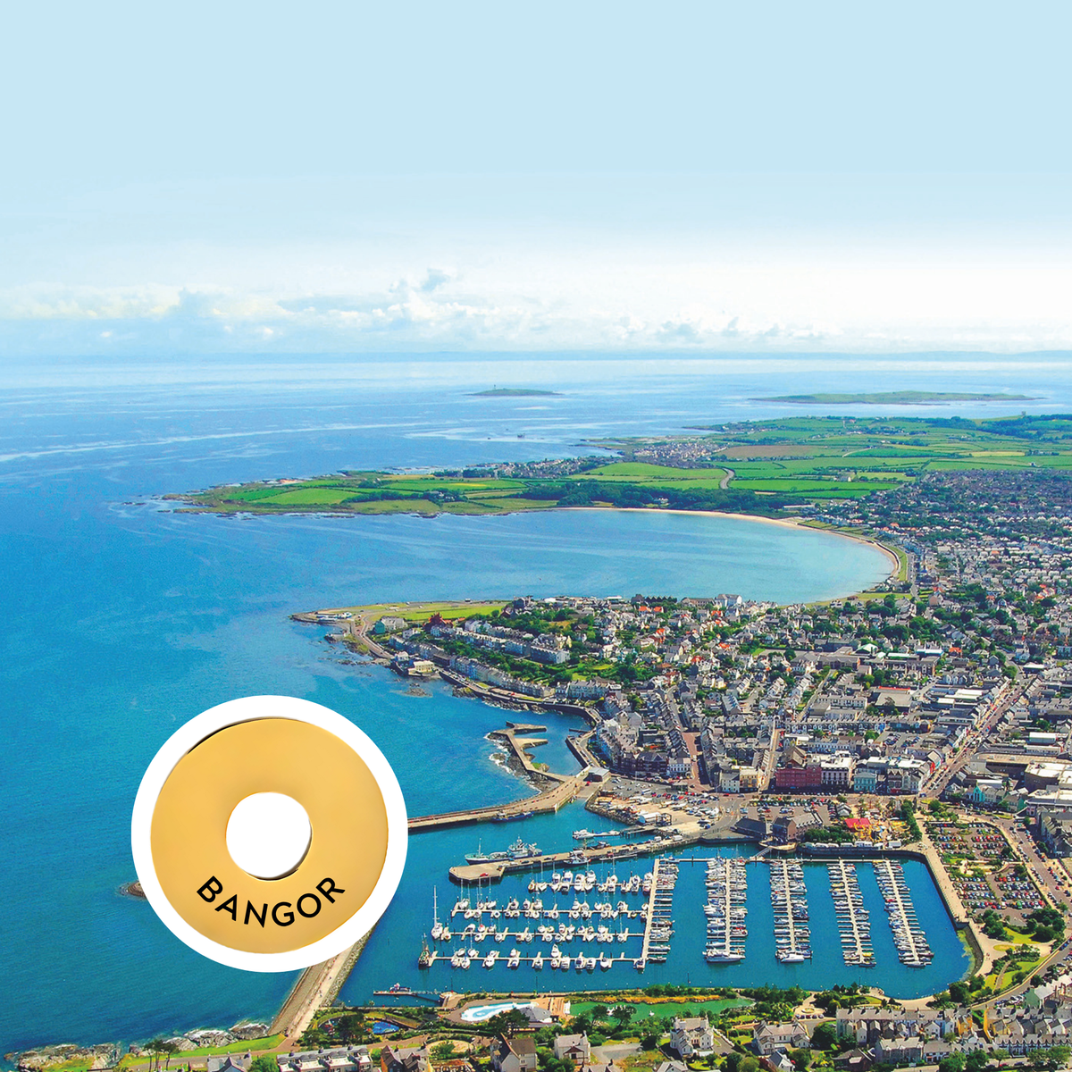 Bangor engraved city travel ring