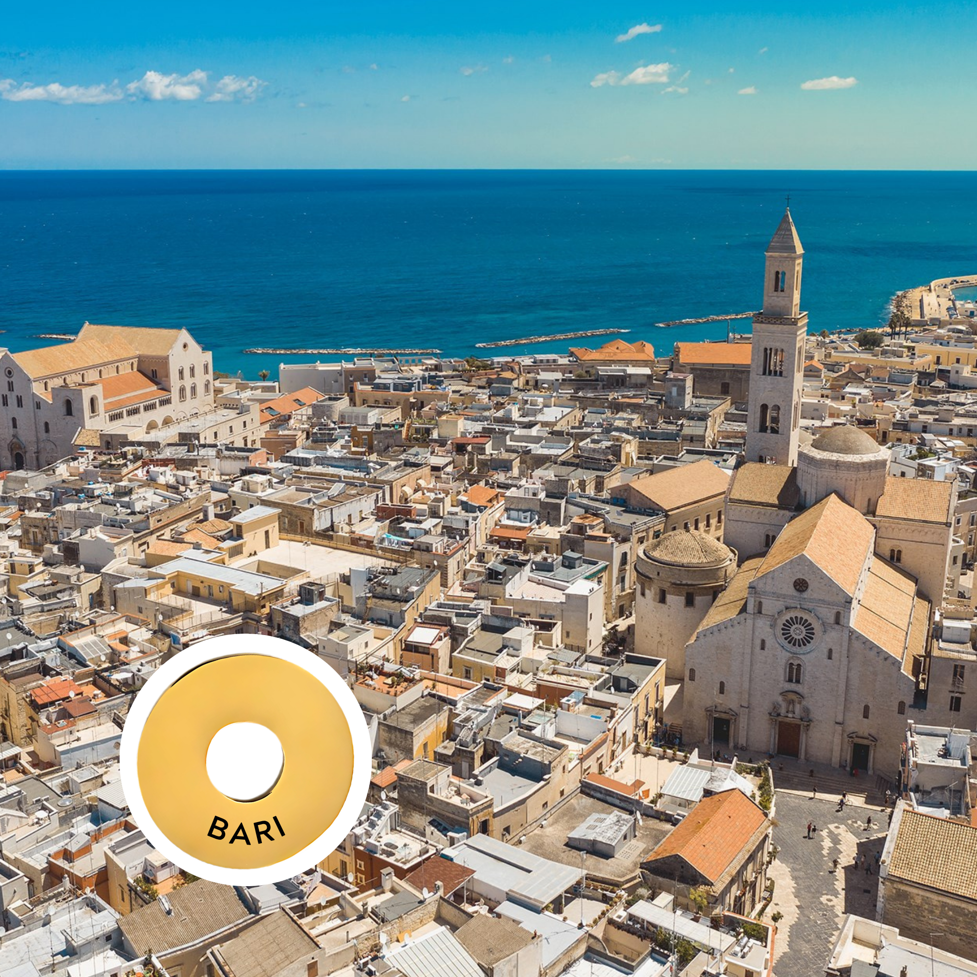 Bari engraved city travel ring