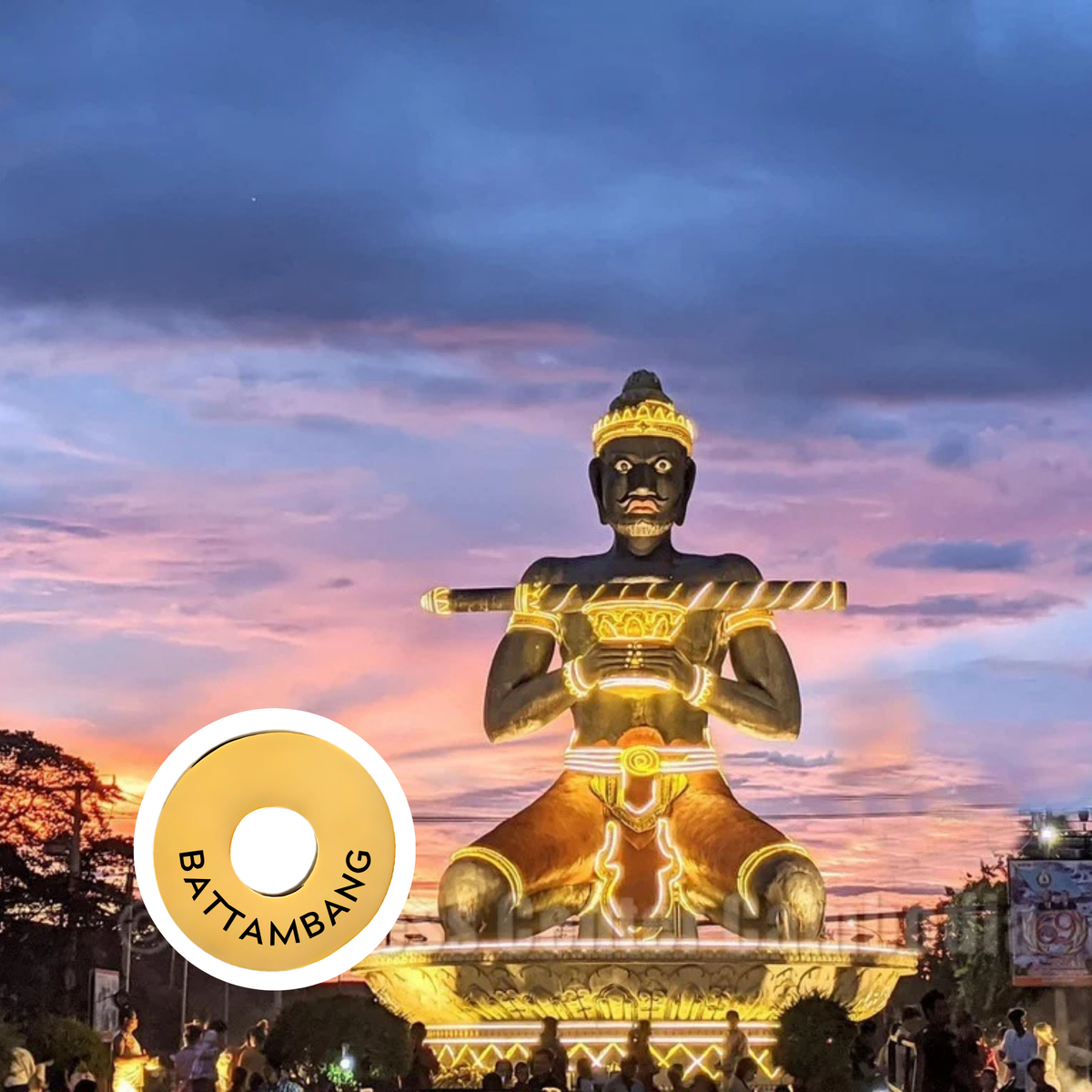 Battambang engraved city travel ring