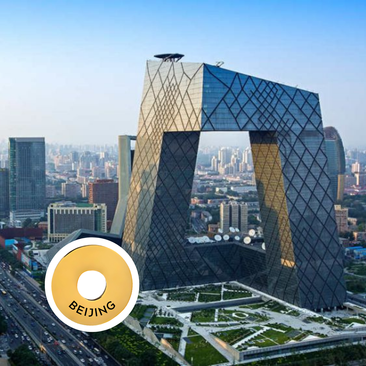 Beijing engraved city travel ring