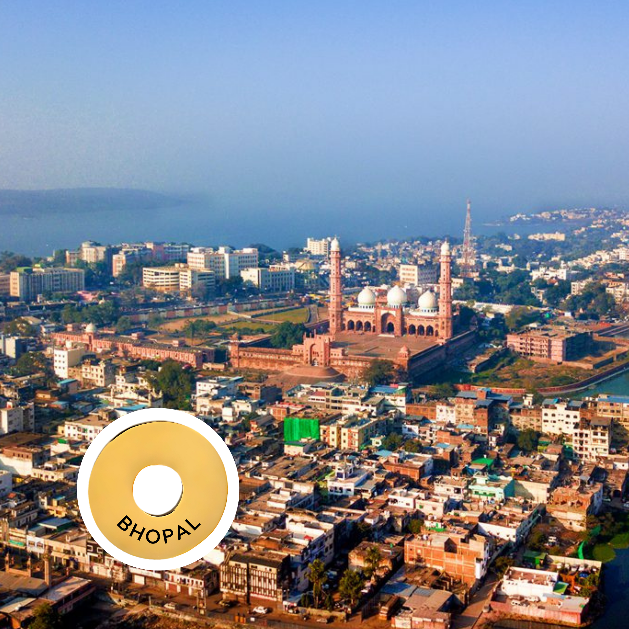 Bhopal engraved city travel ring