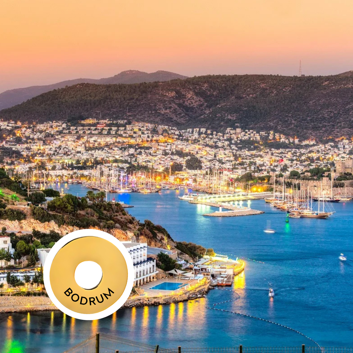 Bodrum engraved city travel ring
