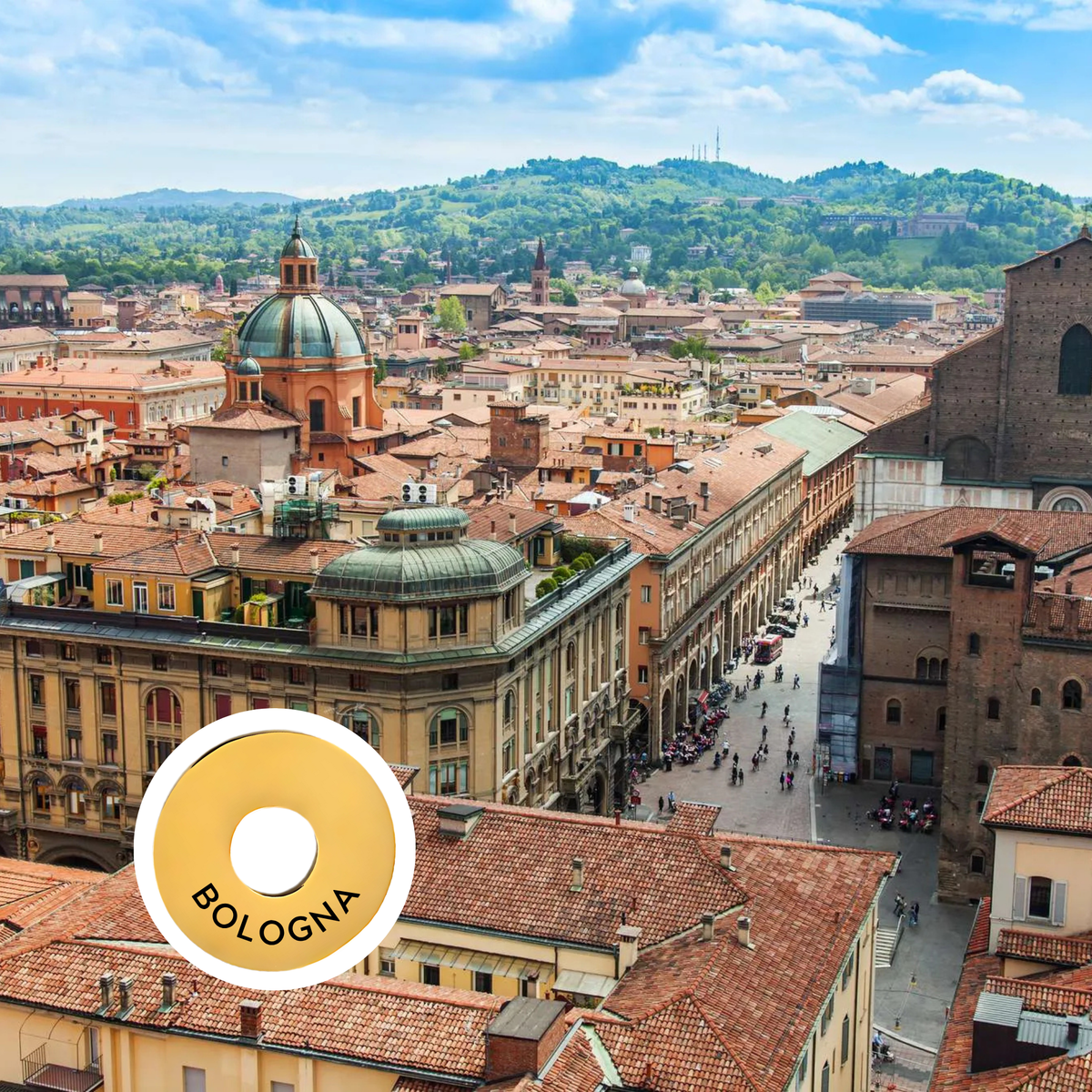 Bologna engraved city travel ring