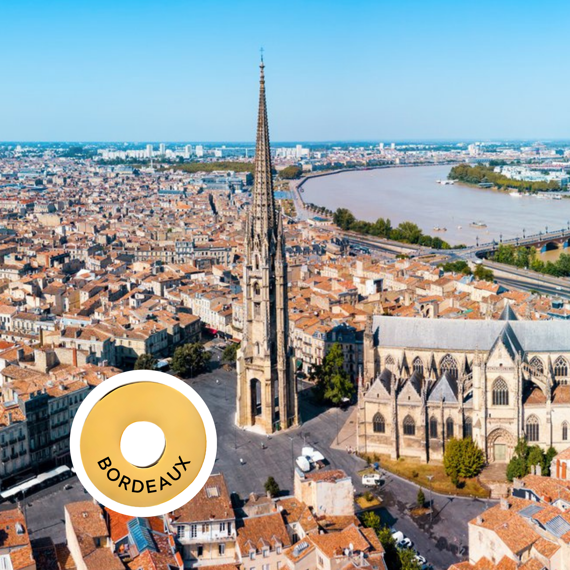 Bordeaux engraved city travel ring