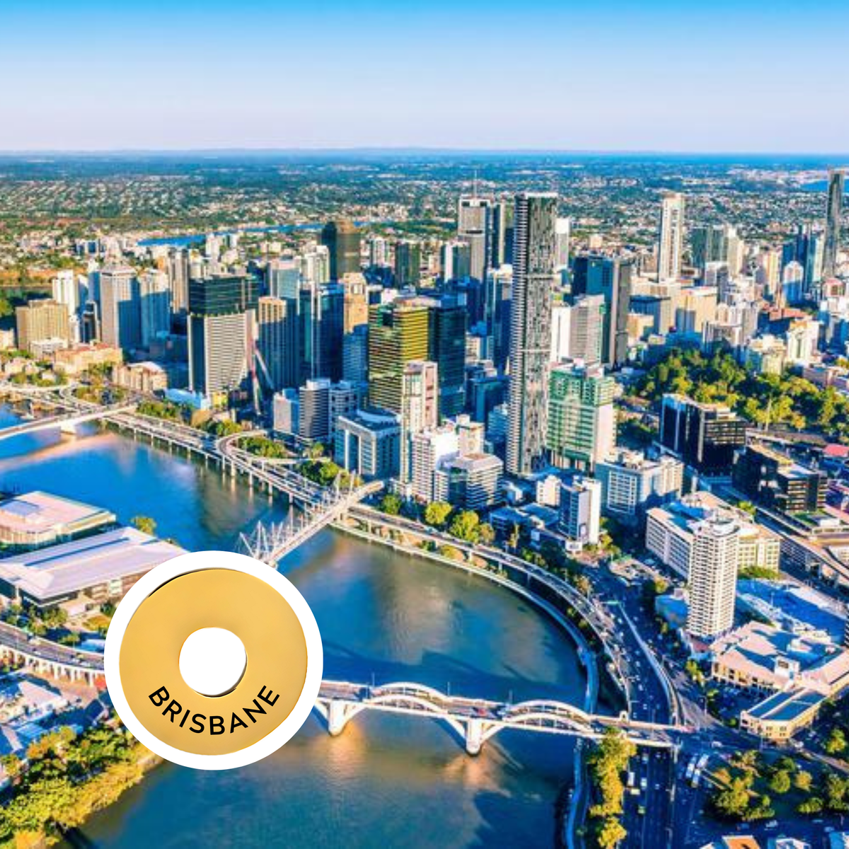 Brisbane engraved city travel ring