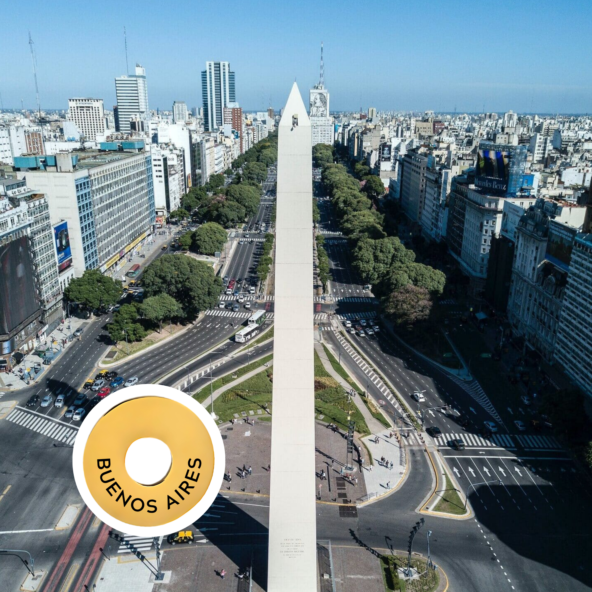 Buenos Aires engraved city travel ring
