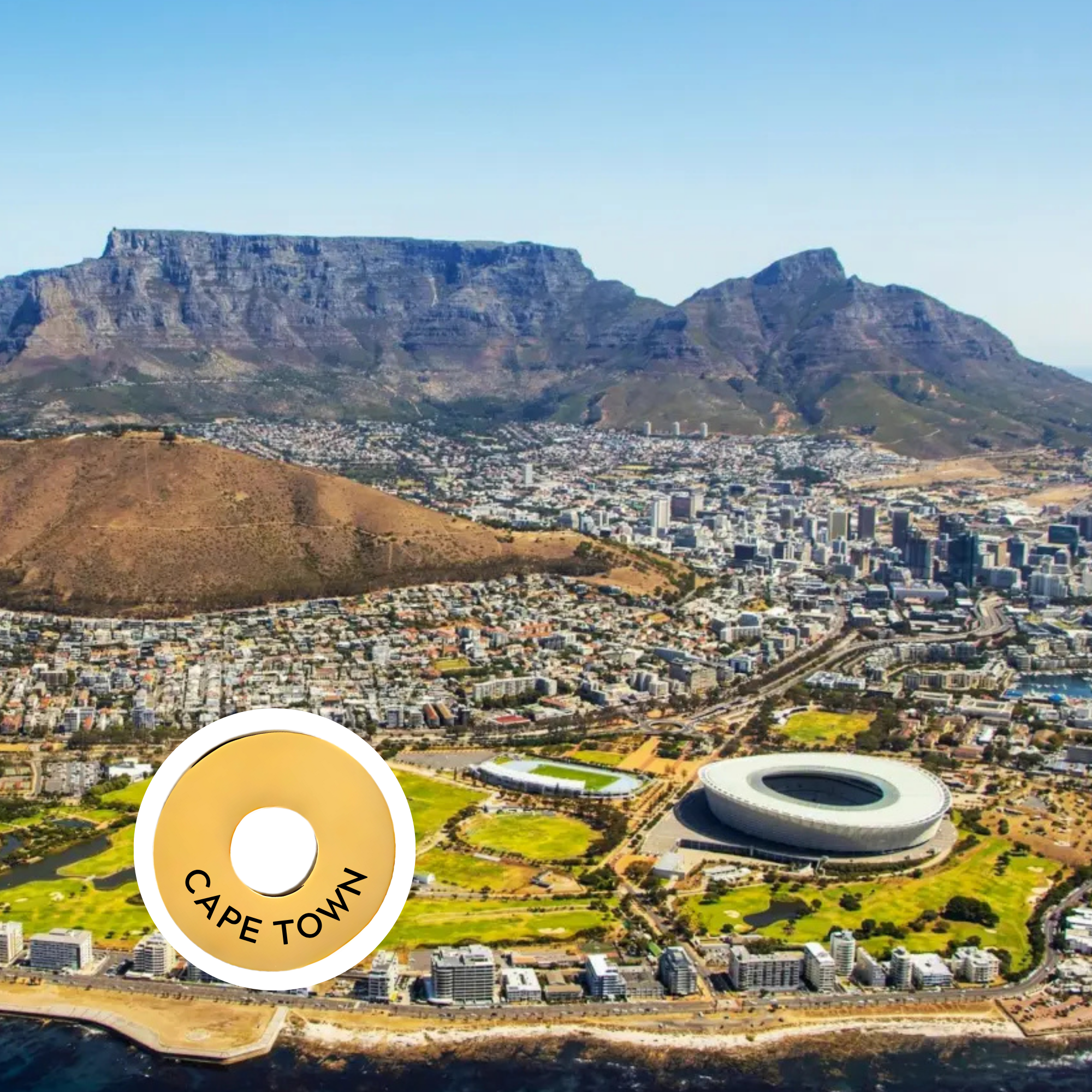 Cape Town engraved city travel ring