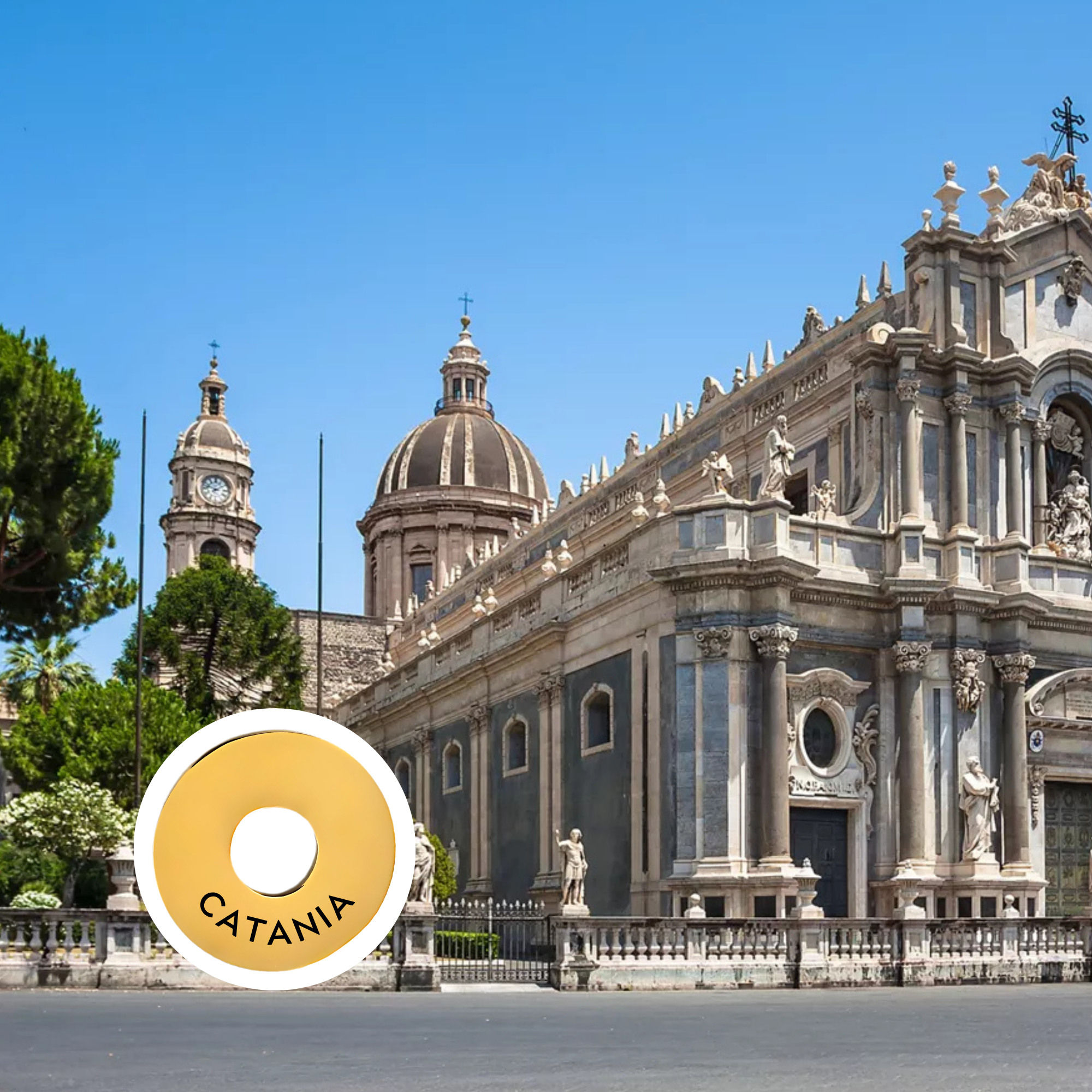 Catania engraved city travel ring