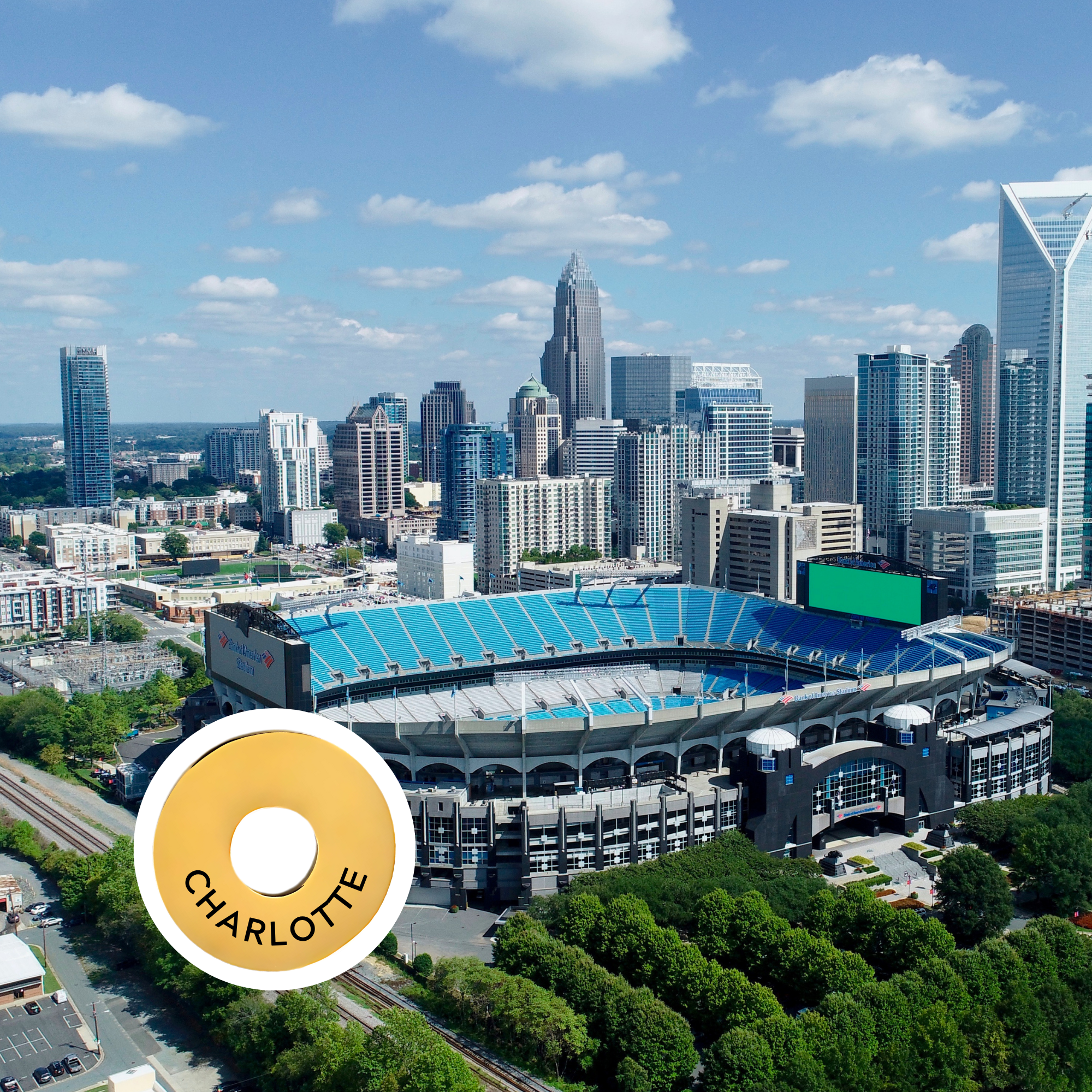 Charlotte engraved city travel ring