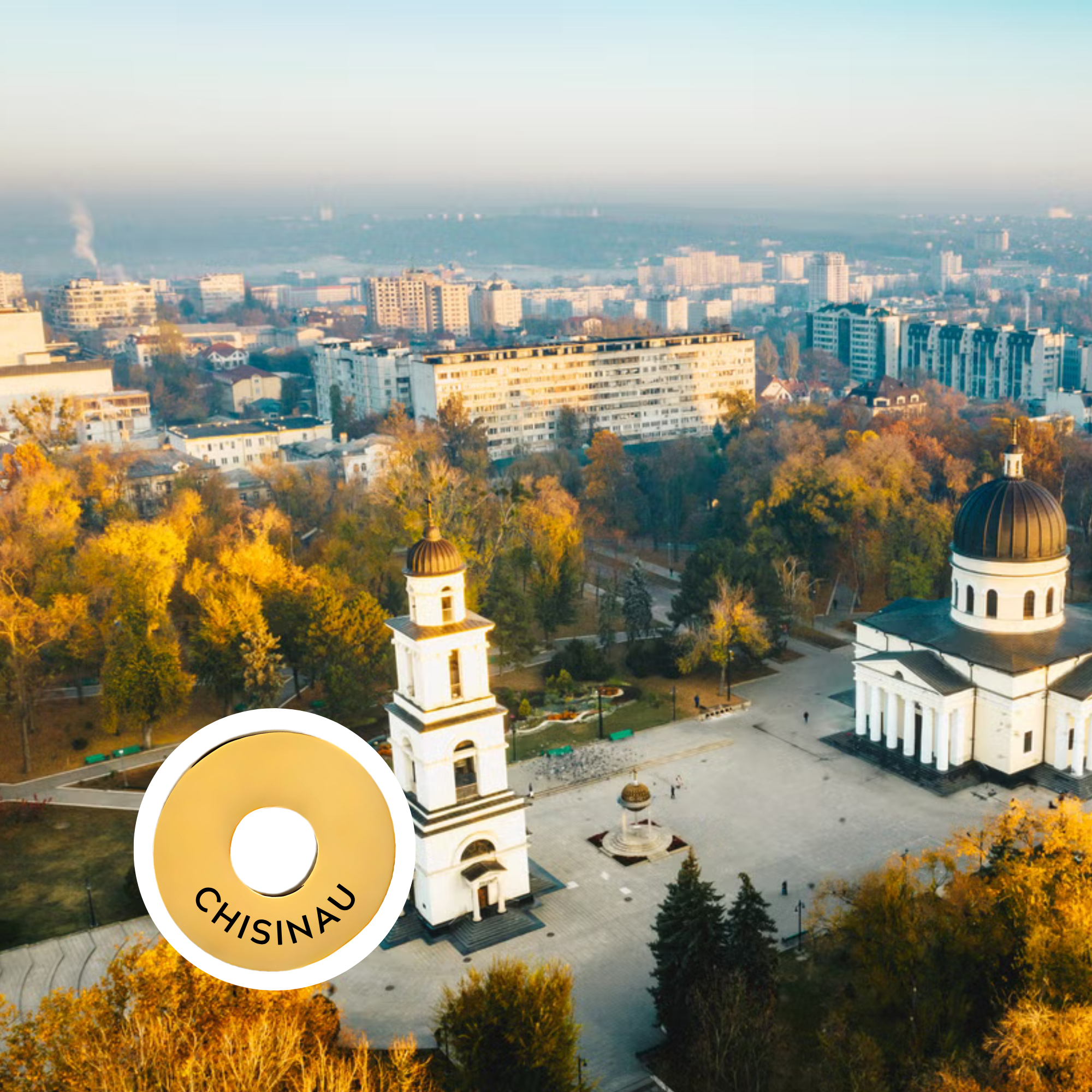 Chisinau engraved city travel ring