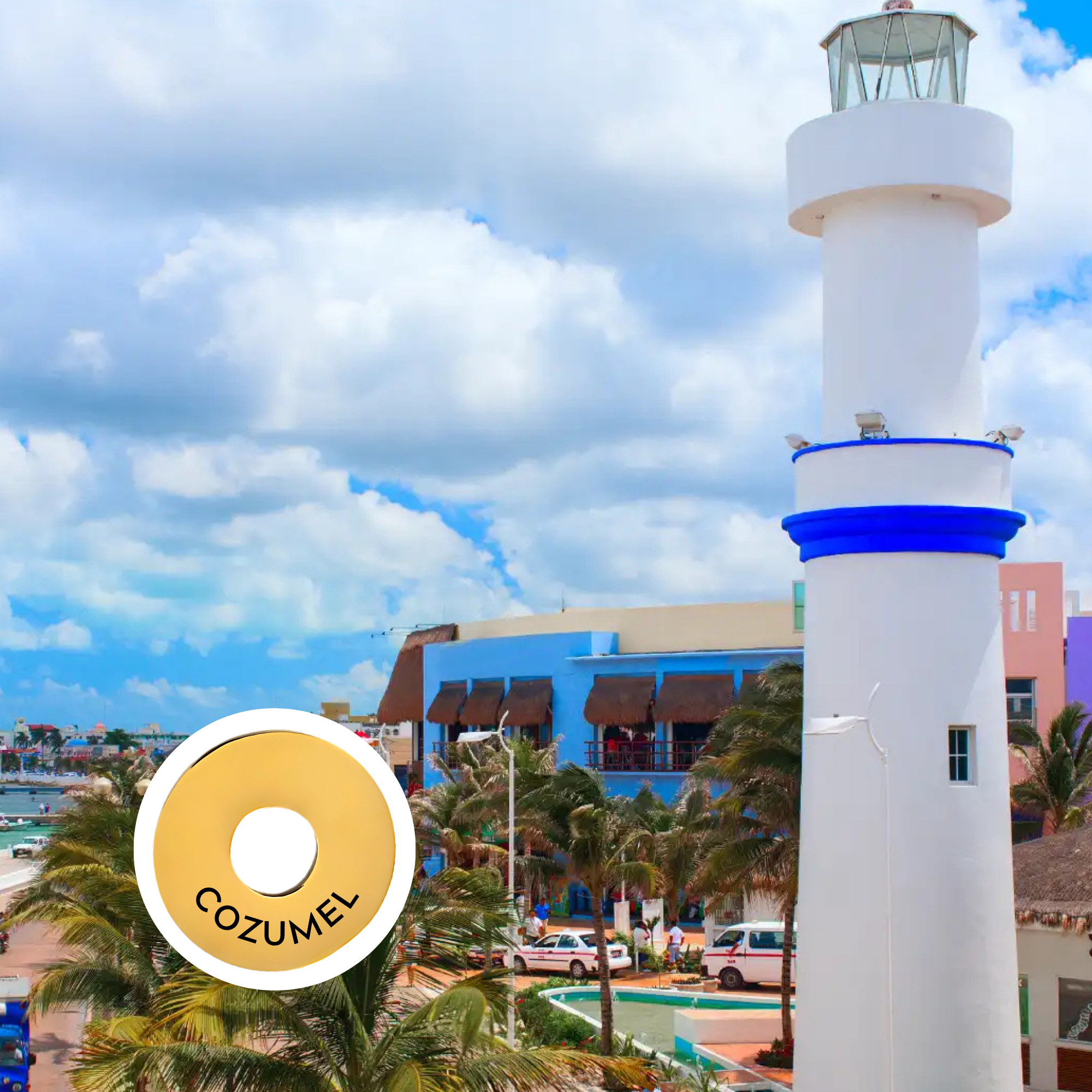 Cozumel engraved city travel ring