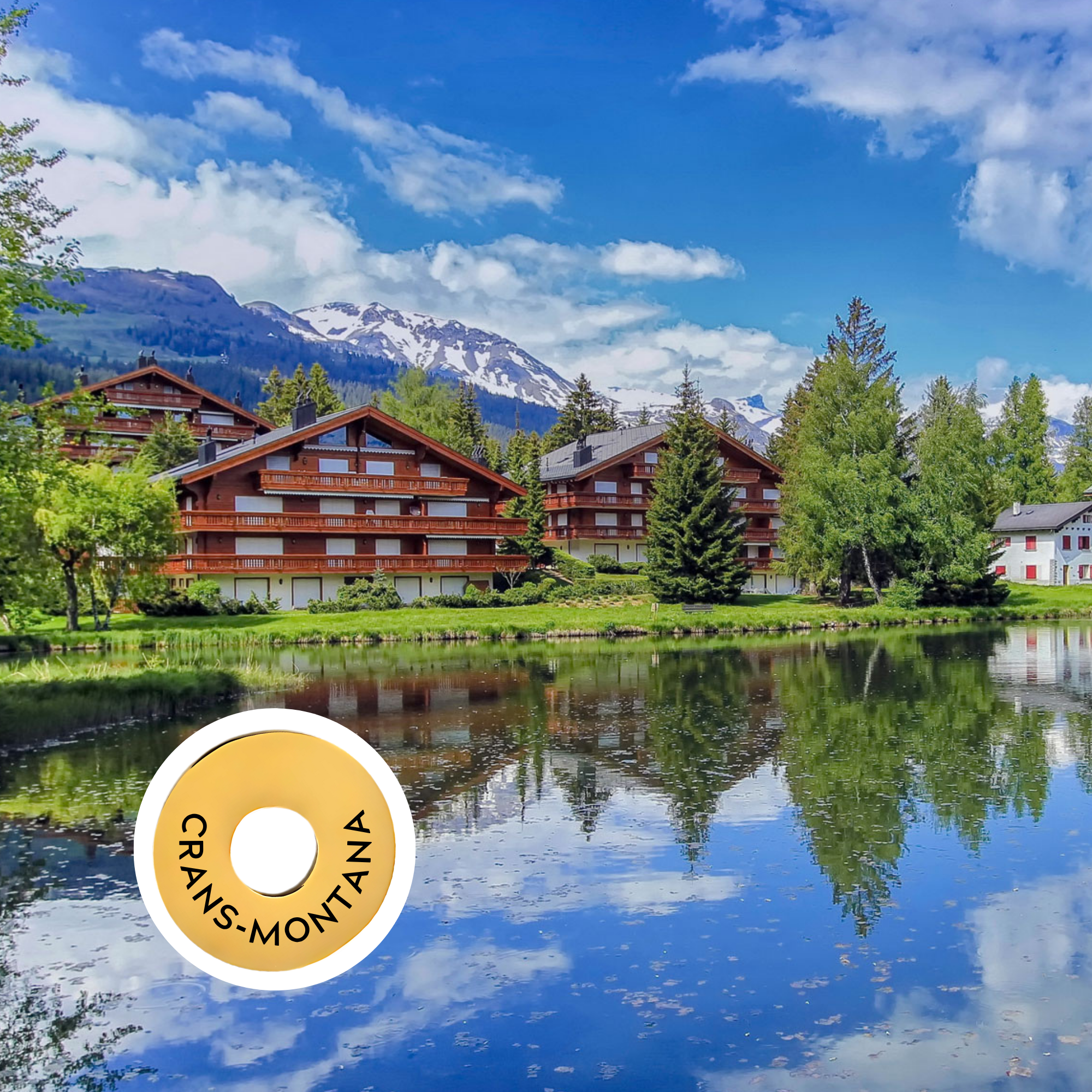 Crans‑Montana engraved city travel ring