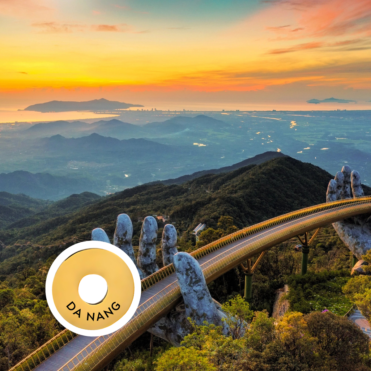 Da Nang engraved city travel ring
