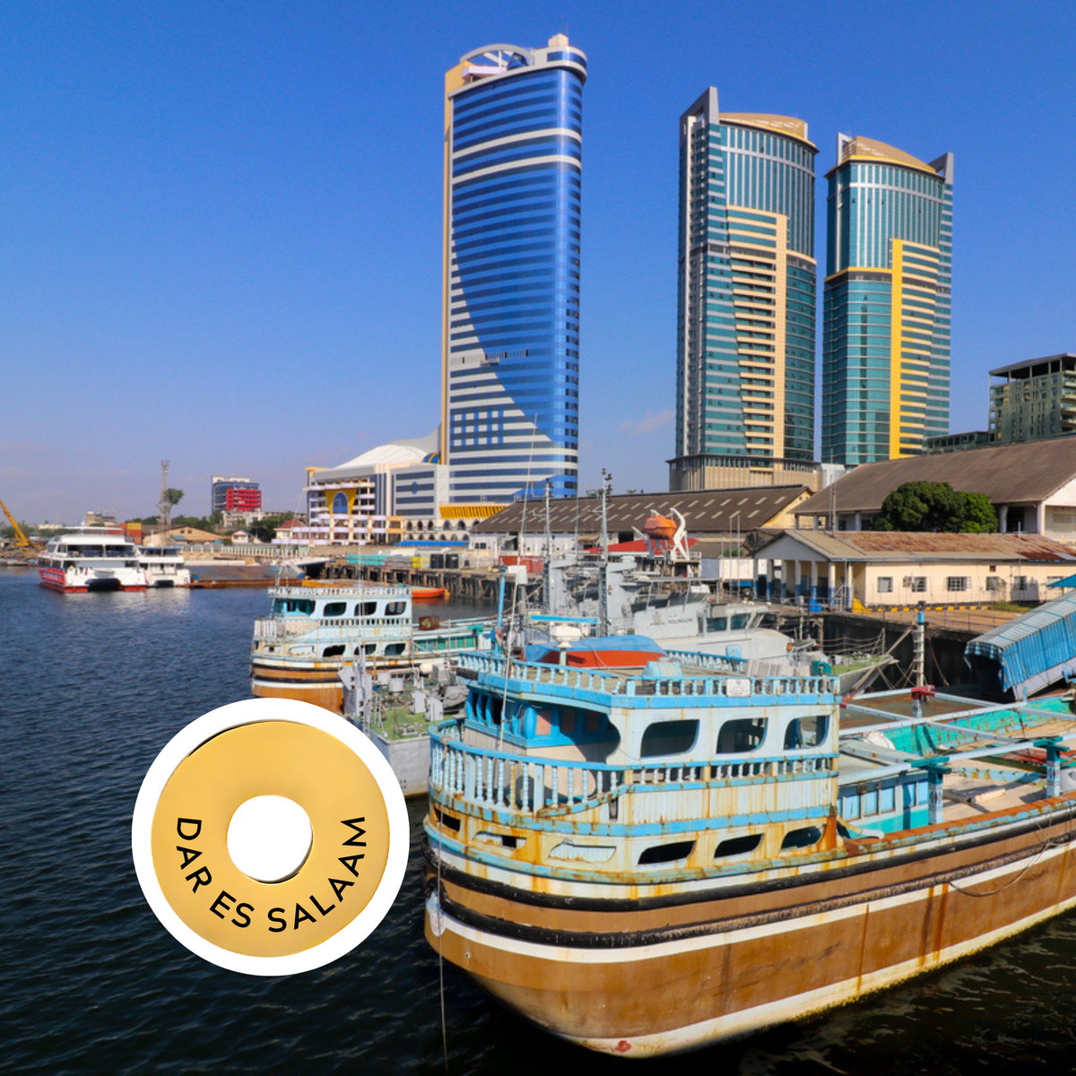 Dar es Salaam engraved city travel ring