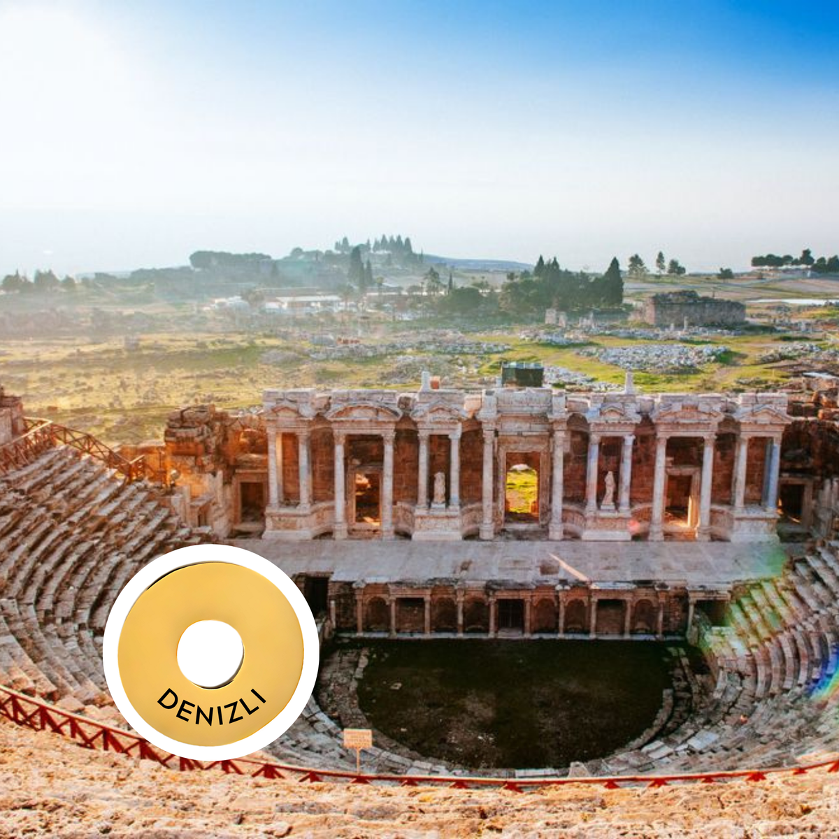 Denizli engraved city travel ring