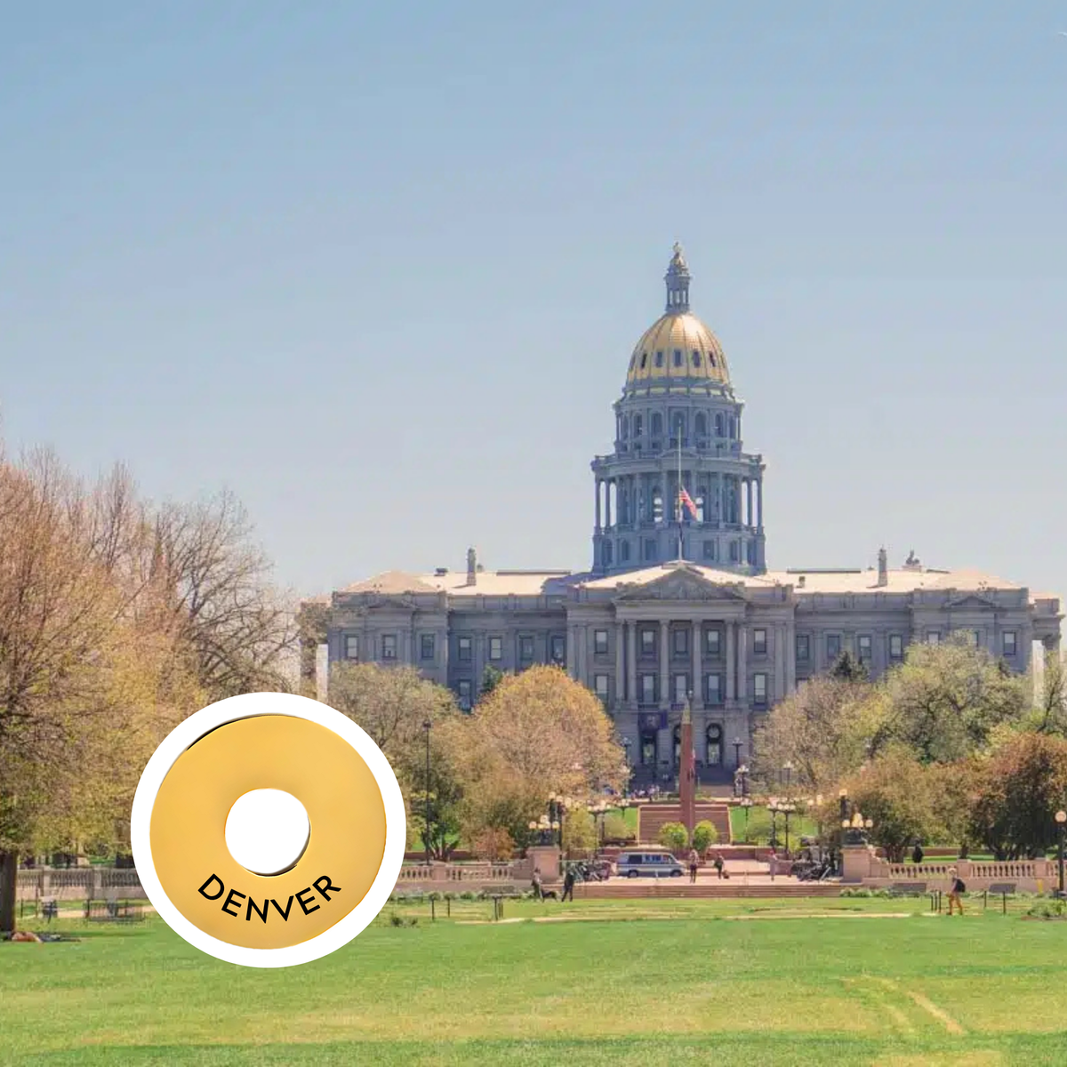 Denver engraved city travel ring