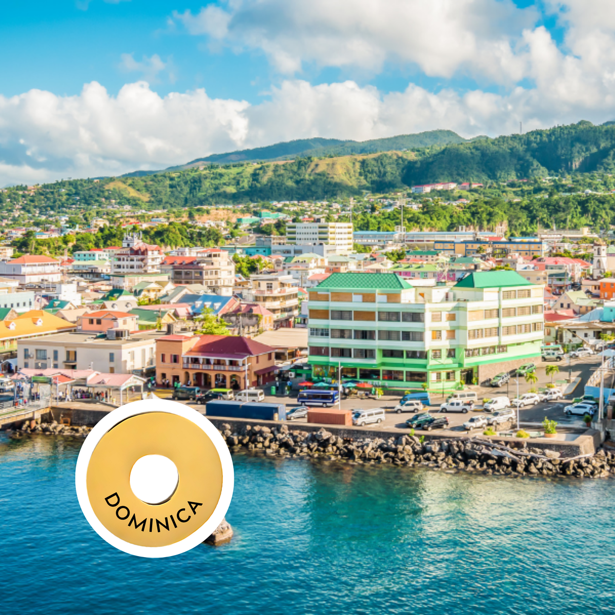 Dominica engraved city travel ring