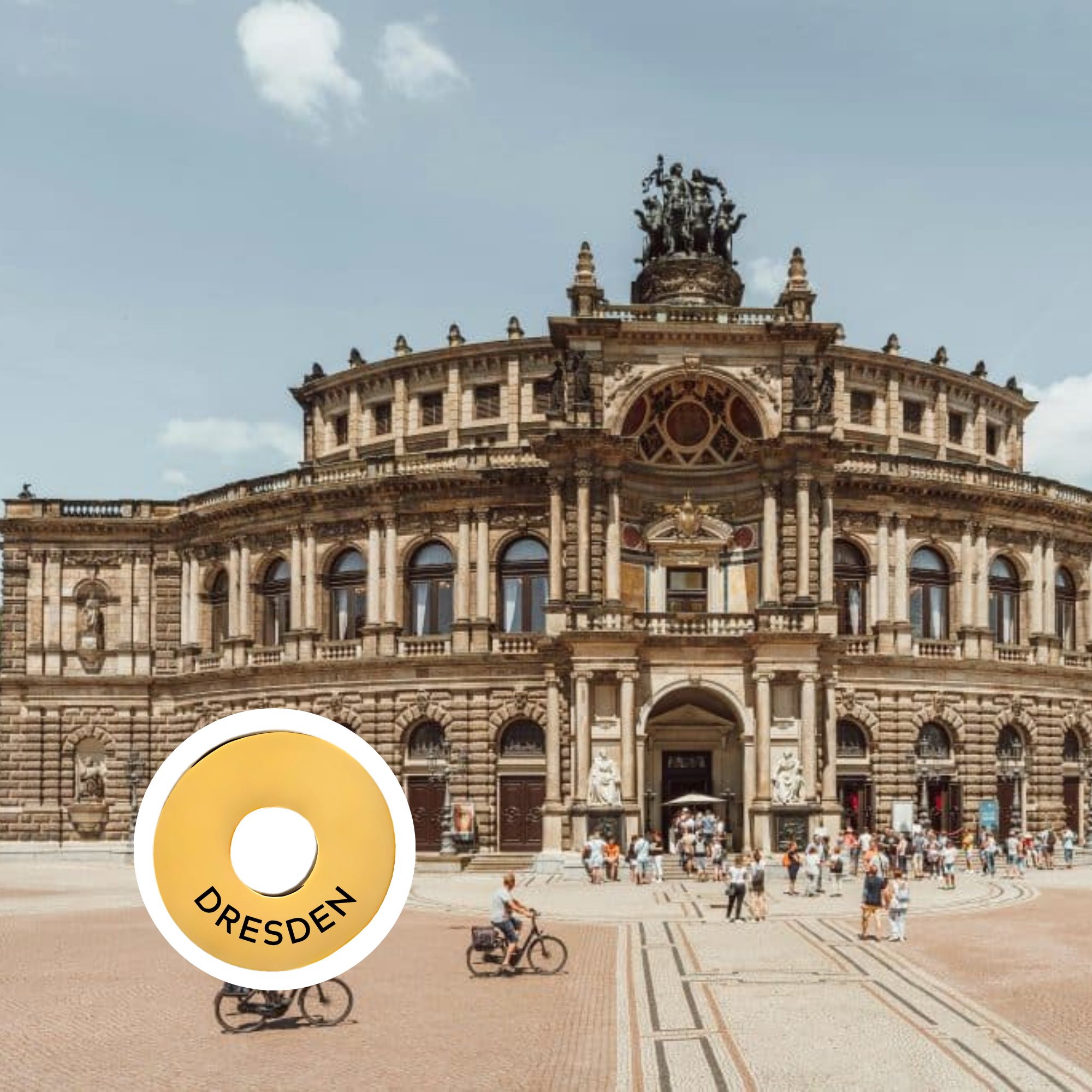 Dresden engraved city travel ring