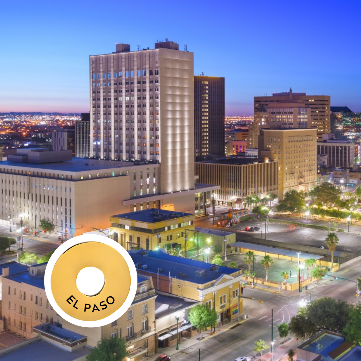 El Paso engraved city travel ring