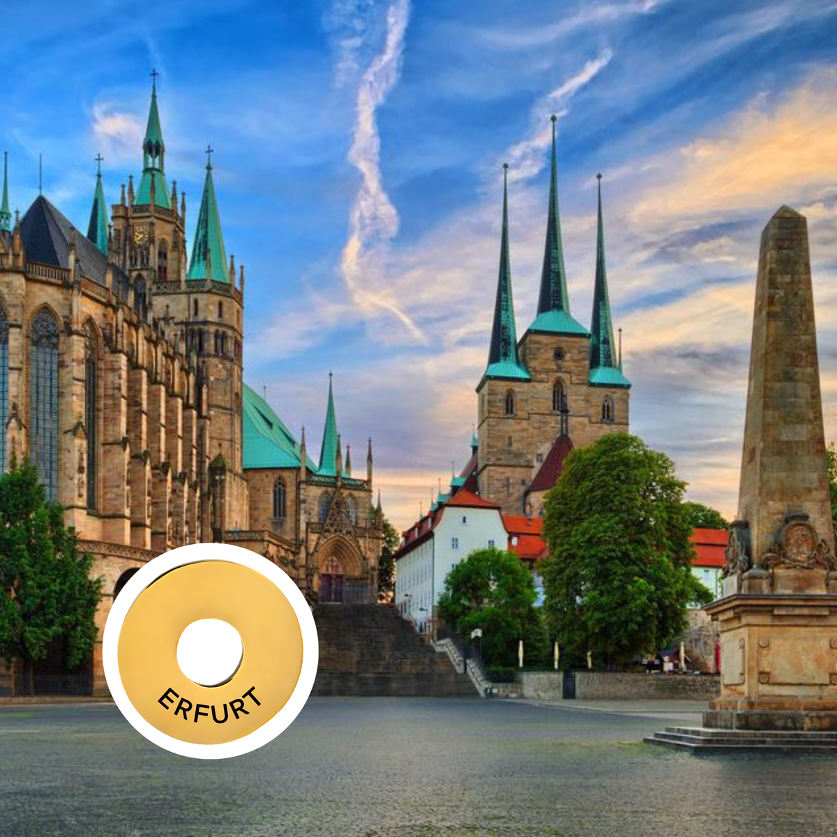 Erfurt engraved city travel ring