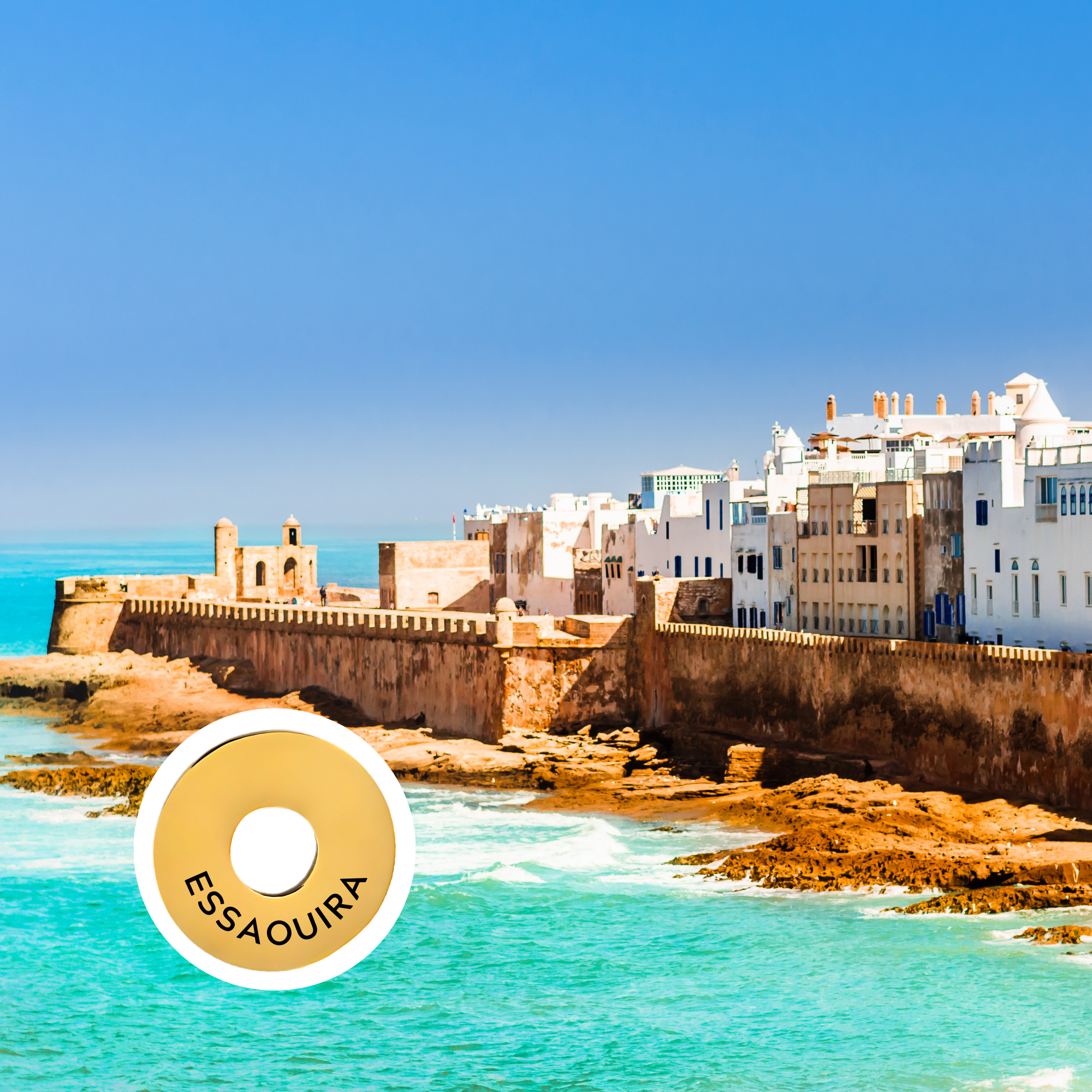 Essaouira engraved city travel ring